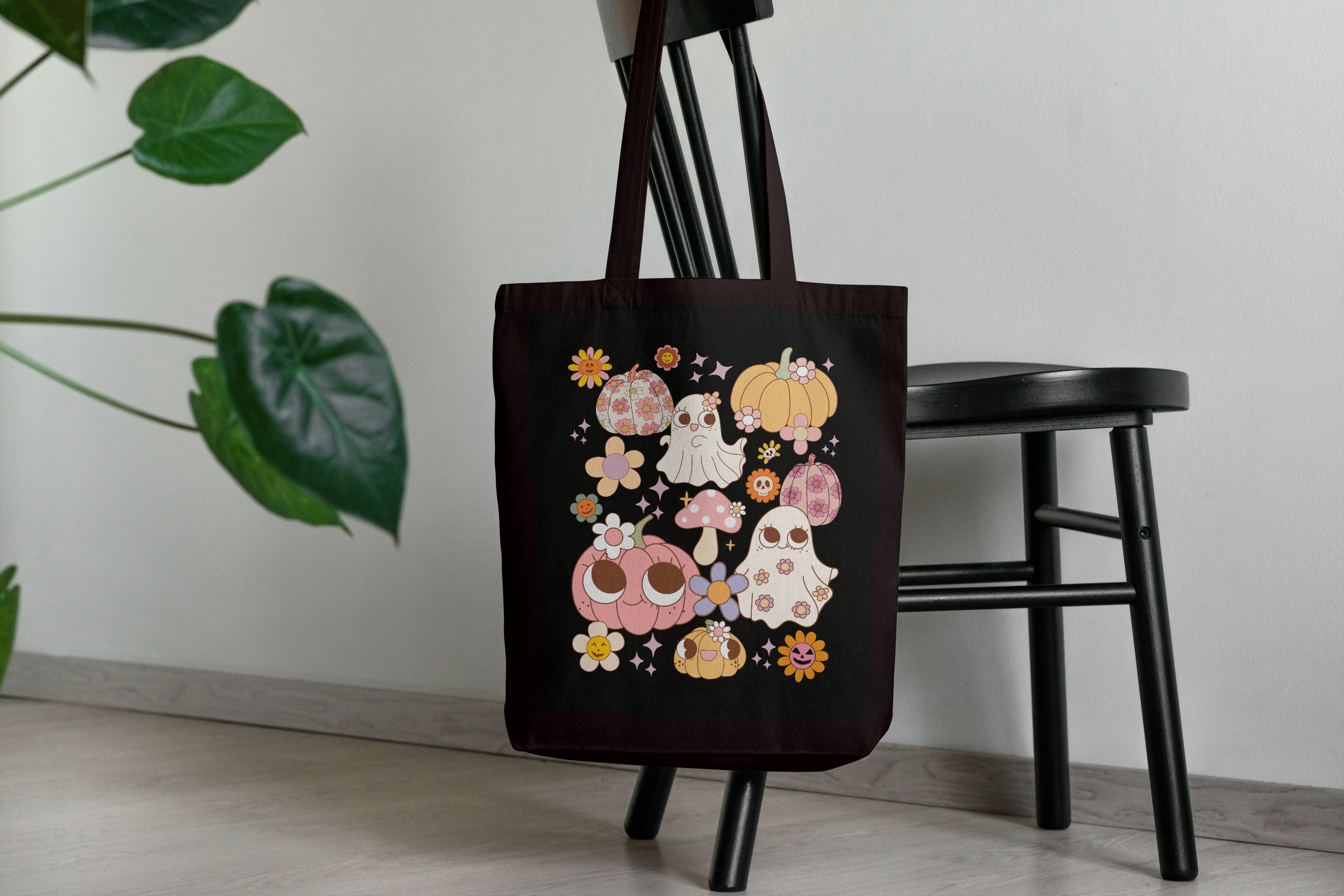 Groovy Halloween Trick or Treat Cotton Canvas Tote Bag - Halloween Candy Bag, Retro Halloween Tote, Trick or Treating Bag, Vintage Halloween Groovy Halloween Trick or Treat Cotton Canvas Tote Bag - Halloween Candy Bag, Retro Halloween Tote, Trick or Treating Bag, Vintage Halloween