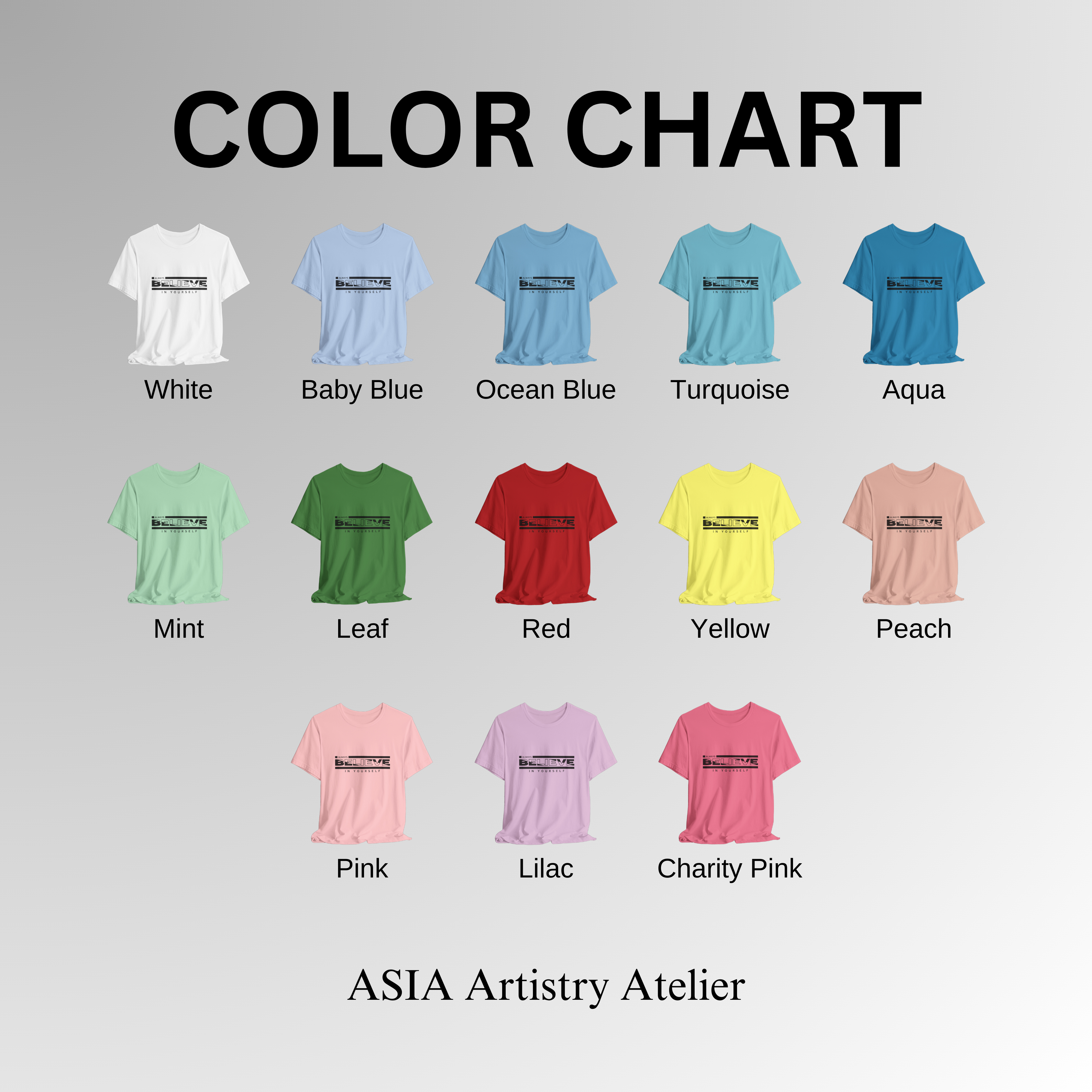 Motivation Quote T-Shirt - Always Believe in Yourself - Unisex Jersey Short Sleeve Tee product thumbnail image