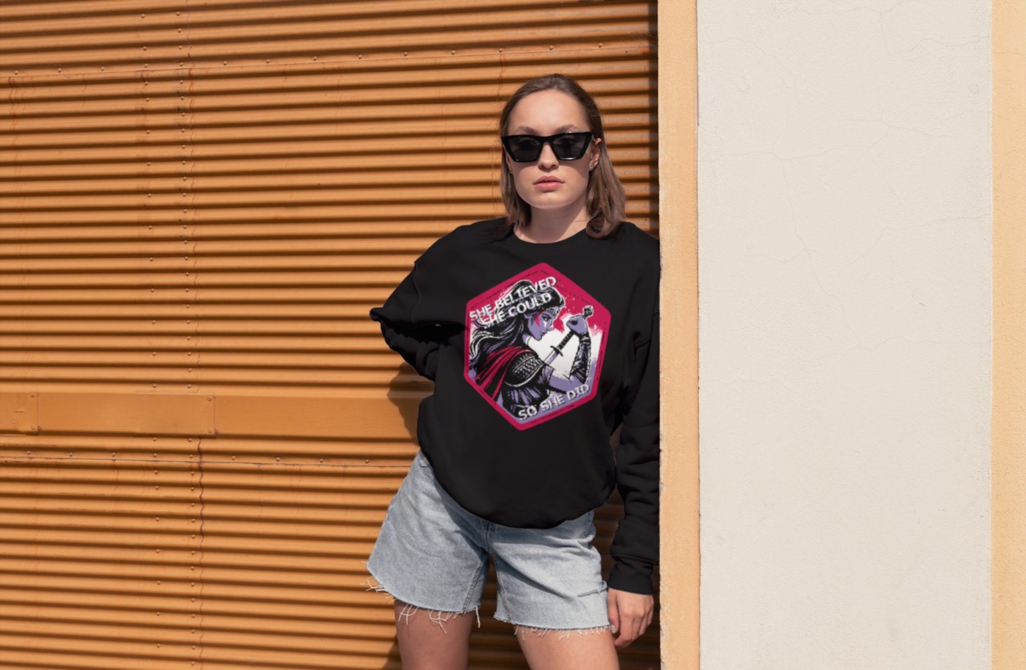 She Believed Comfort Blend Crewneck Sweatshirt product thumbnail image She Believed Comfort Blend Crewneck Sweatshirt product thumbnail image