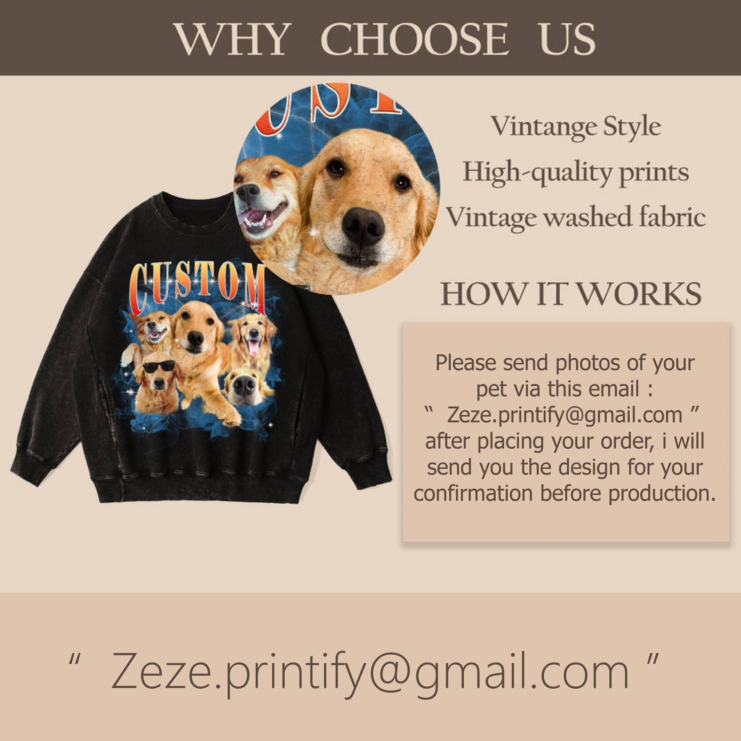 Create Your Custom Pet Bootleg T-Shirt!❤️Express your love, show off your furry friend🤩 product thumbnail image Create Your Custom Pet Bootleg T-Shirt!❤️Express your love, show off your furry friend🤩 product thumbnail image