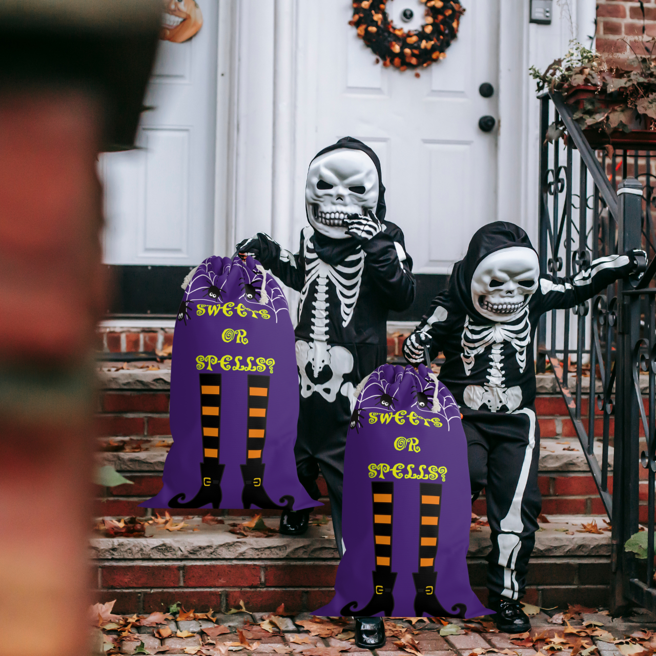 Sweets or Treats? Extra-Large Witch Trick or Treat Halloween Sack for a Night of Spooky Fun! product thumbnail image