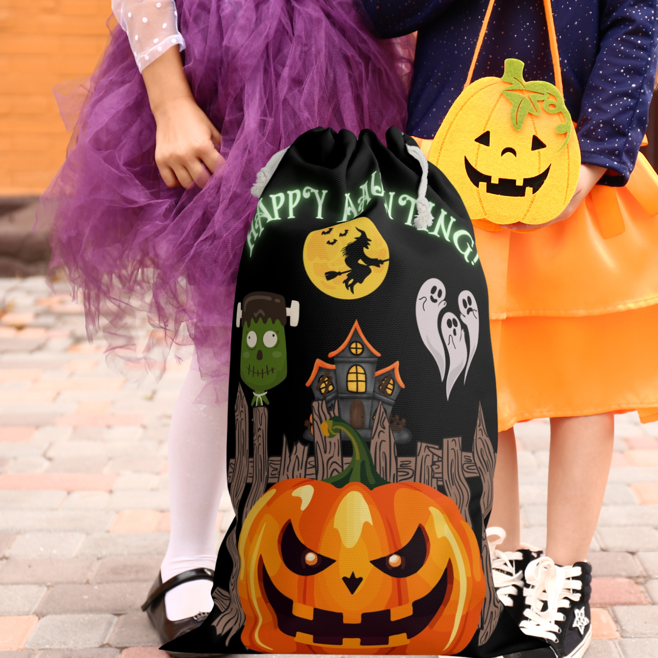 🎃 Happy Haunting Extra-Large Trick or Treat Sack – Perfect for a Full Night of Fun! 👻
