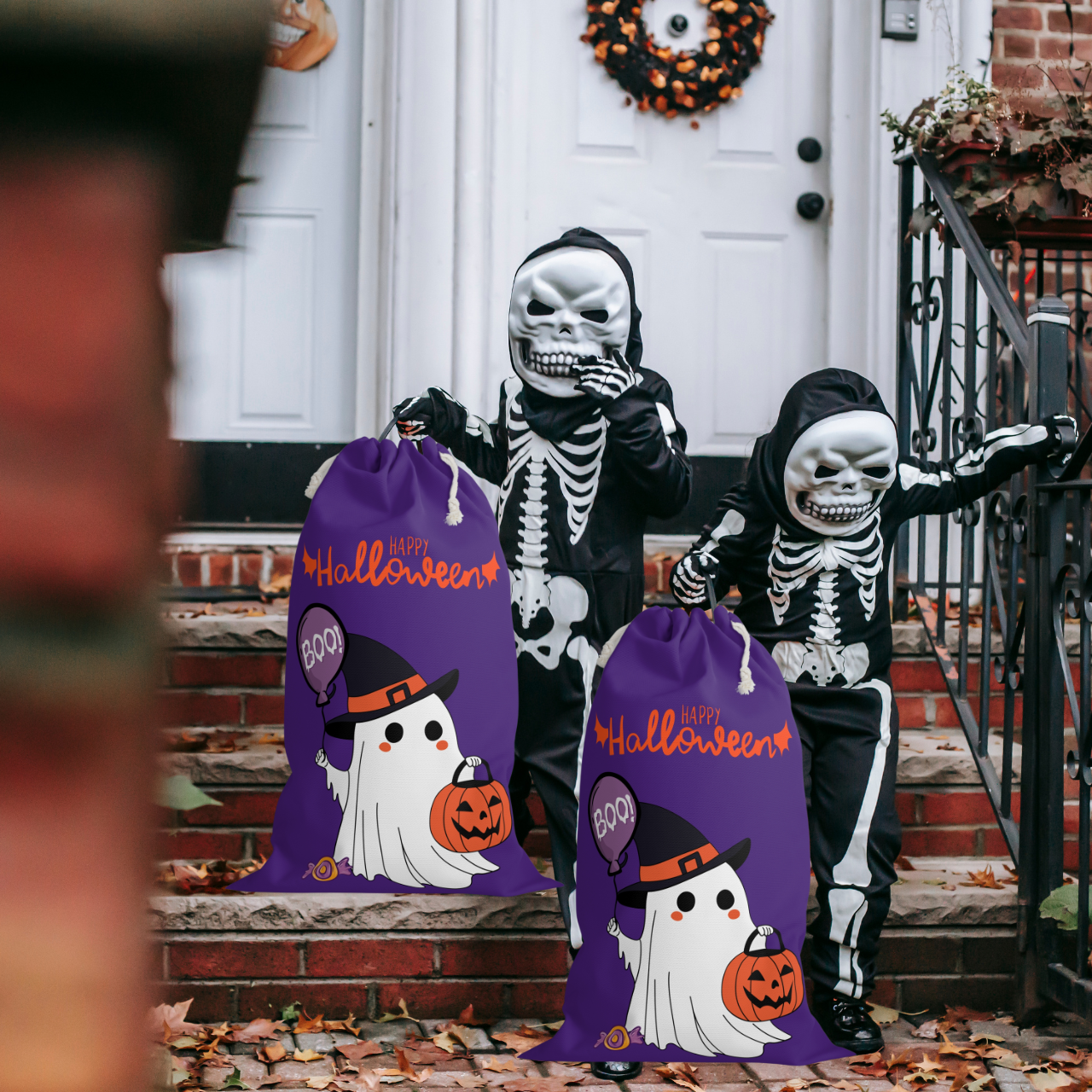 🎃 Adorable Ghost Happy Halloween Trick-or-Treat Sack 👻 product thumbnail image 🎃 Adorable Ghost Happy Halloween Trick-or-Treat Sack 👻 product thumbnail image