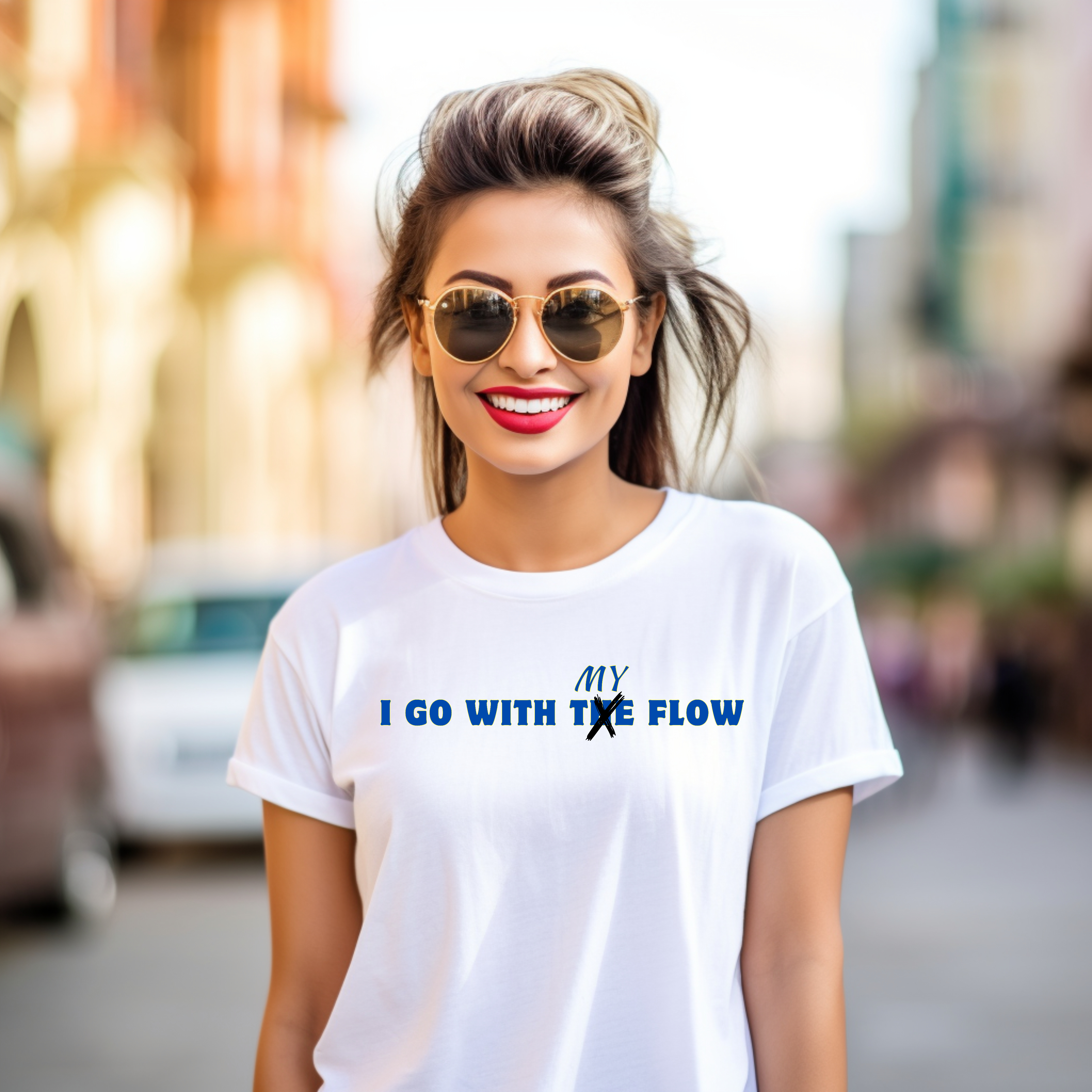 I Go With My Flow- Unisex Jersey T-Shirt product thumbnail image I Go With My Flow- Unisex Jersey T-Shirt product thumbnail image