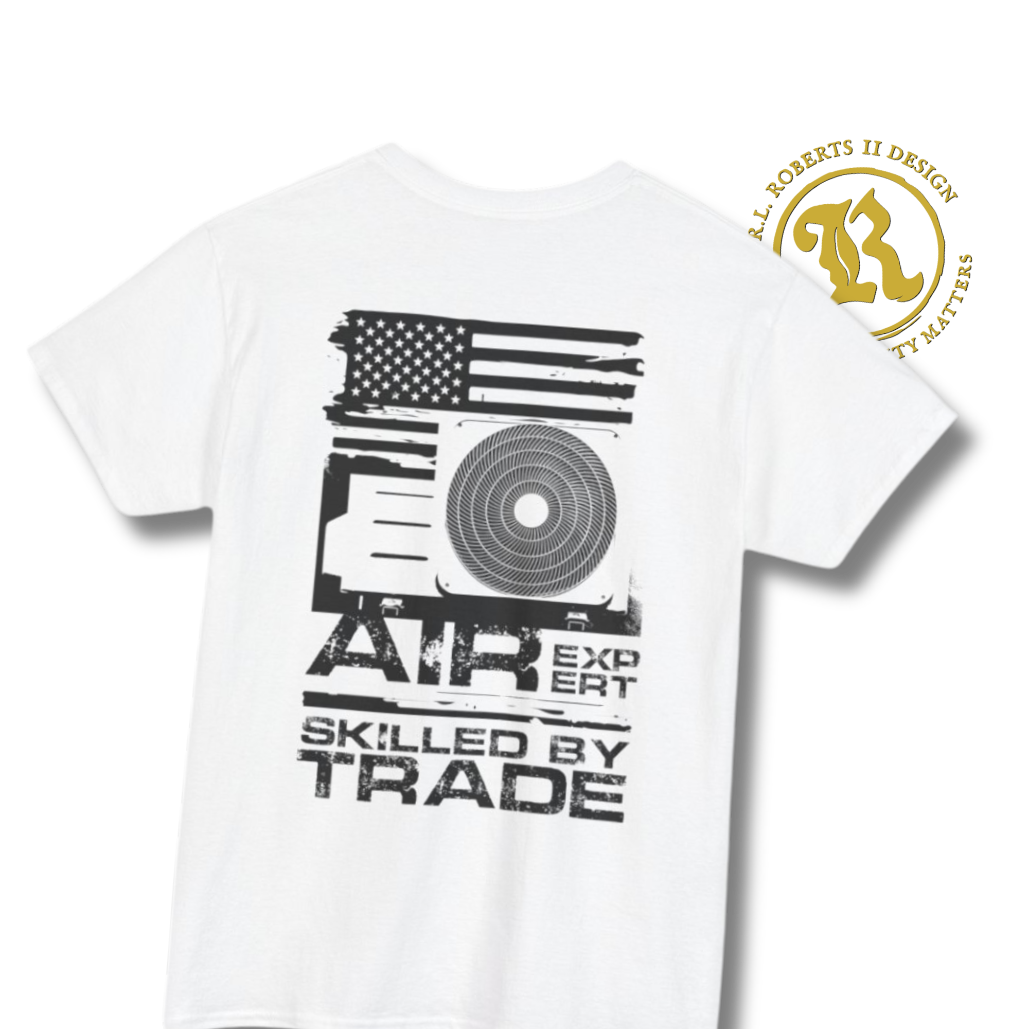 Skilled by Trade - Air Expert HVAC Tee - American Flag Ductless Heat Pump product thumbnail image Skilled by Trade - Air Expert HVAC Tee - American Flag Ductless Heat Pump product thumbnail image