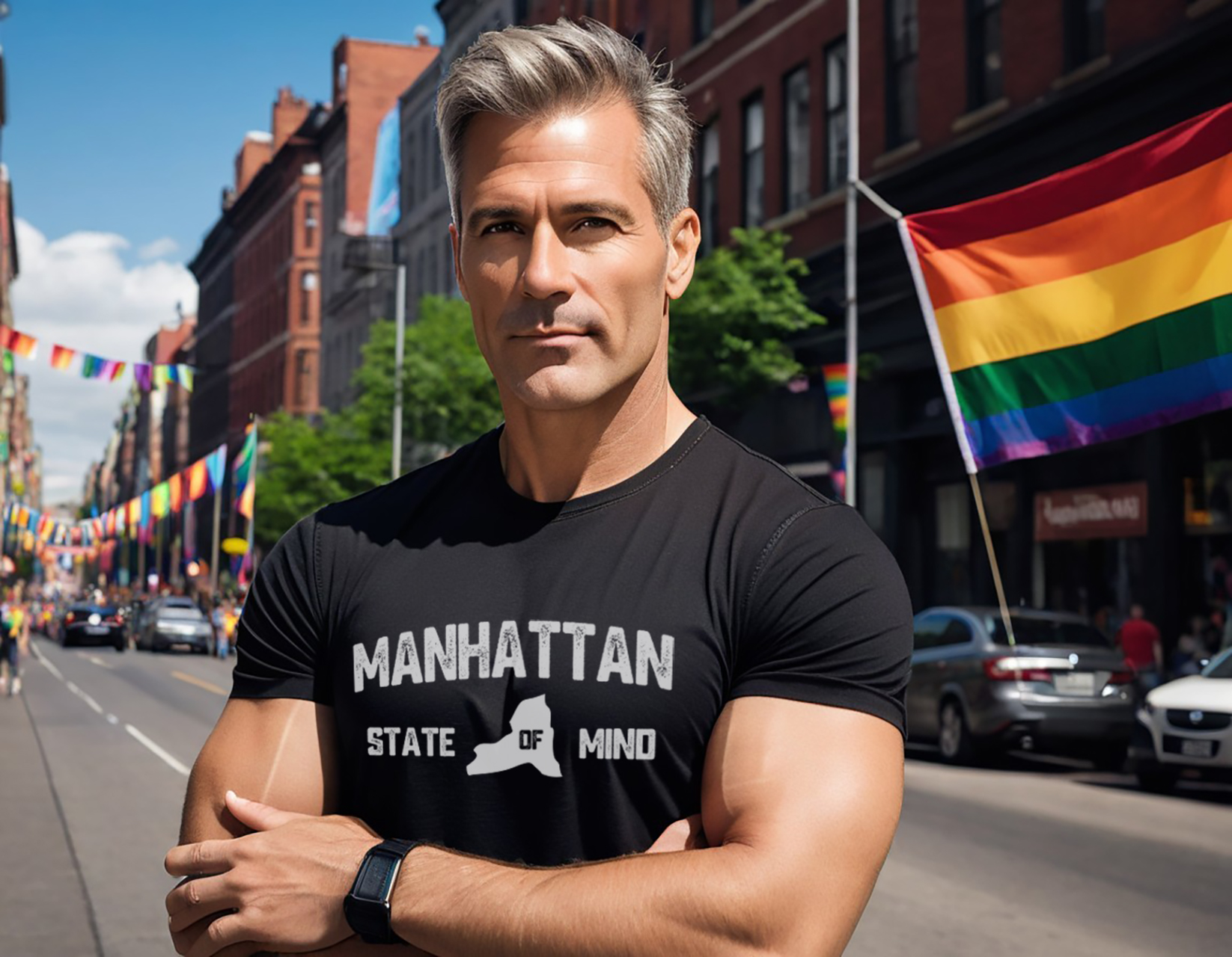 Manhattan State Of Mind Vintage T-Shirt product thumbnail image