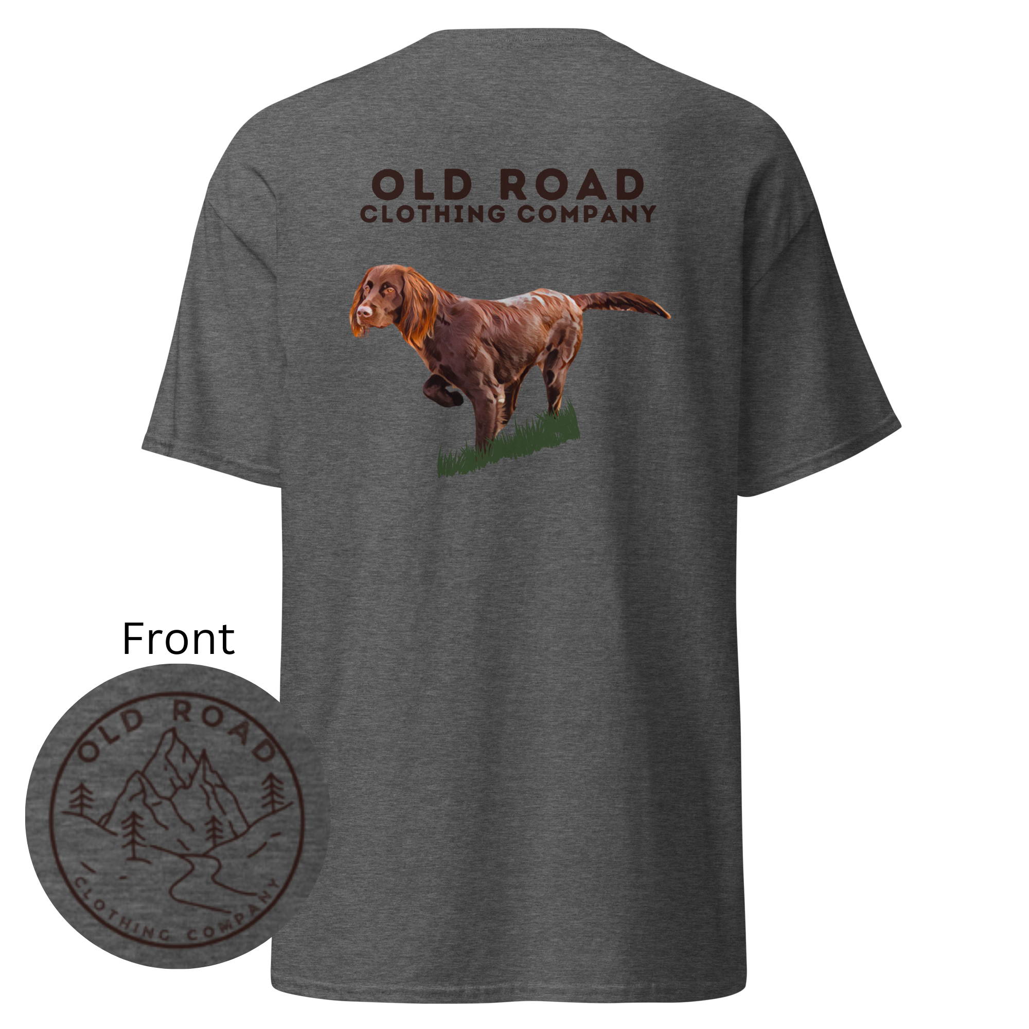 Brittany Dog Pointing | Working Brittany Spaniel Dog T Shirt | Pheasant Hunting T Shirt | Upland Hunting T Shirt | Mens Hunting T Shirt | Bird Hunting T Shirt product thumbnail image Brittany Dog Pointing | Working Brittany Spaniel Dog T Shirt | Pheasant Hunting T Shirt | Upland Hunting T Shirt | Mens Hunting T Shirt | Bird Hunting T Shirt product thumbnail image