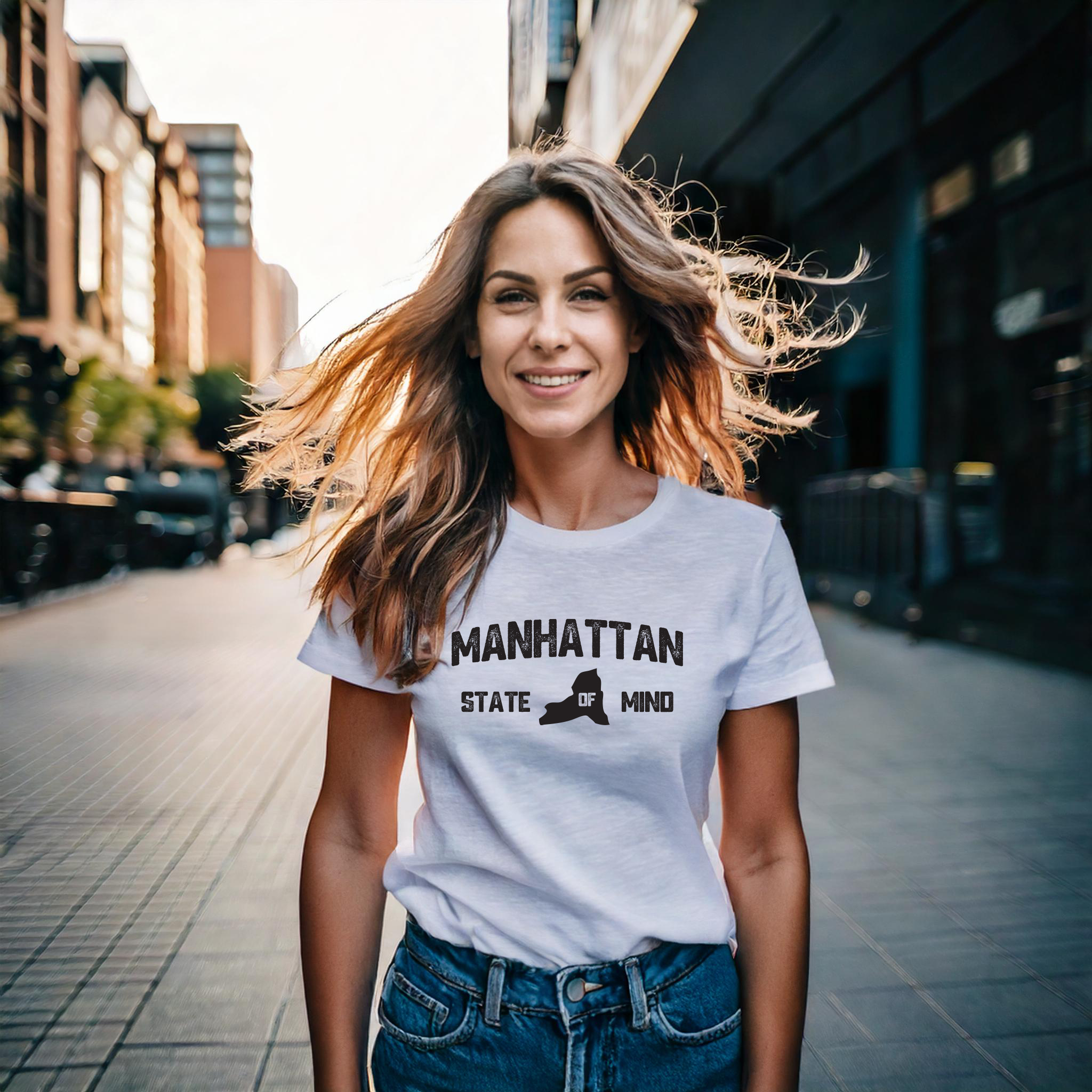 Manhattan State Of Mind Vintage T-Shirt product thumbnail image