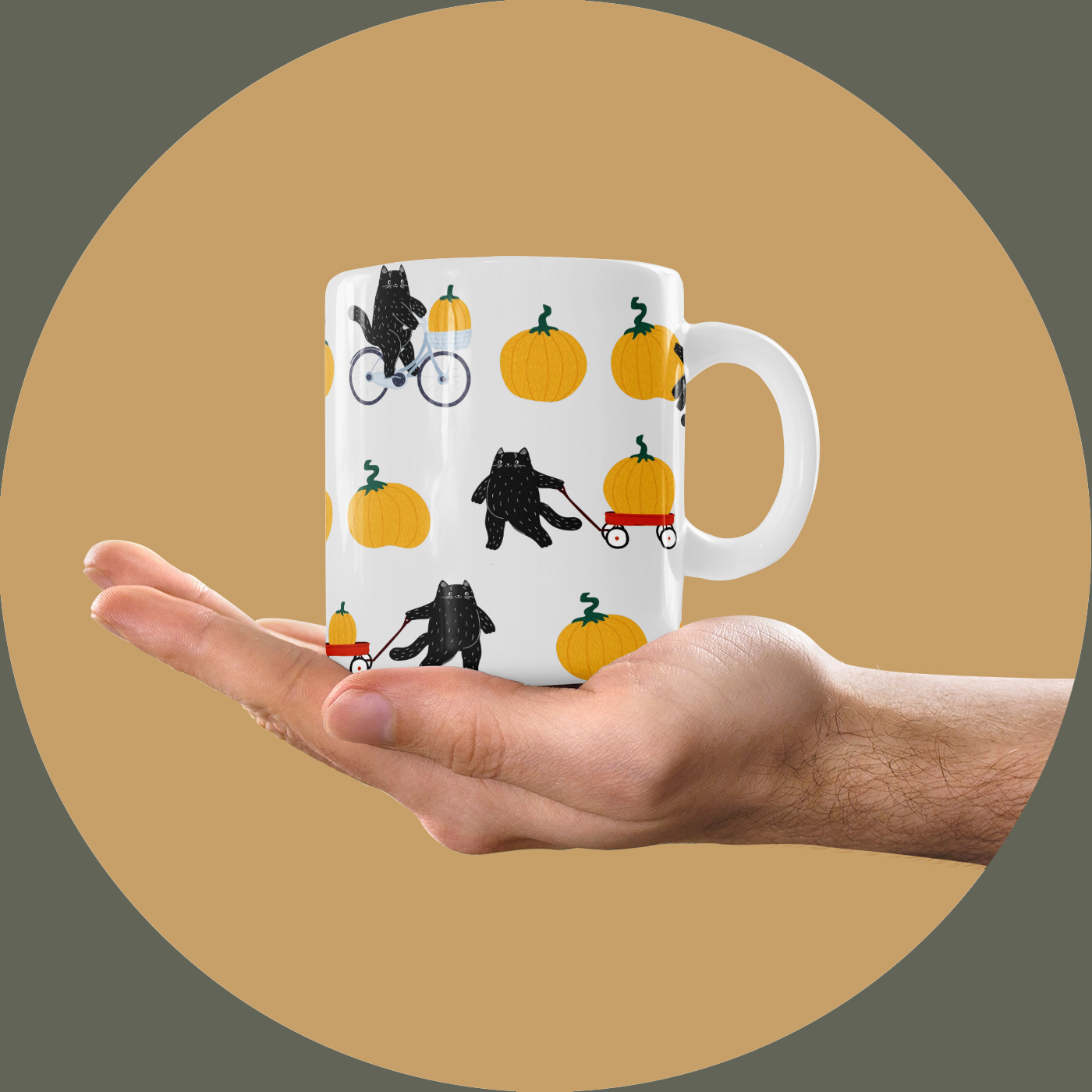 Cozy Fall Cats Mug | Playful Black Cats & Pumpkins | 11oz Ceramic Mug product thumbnail image Cozy Fall Cats Mug | Playful Black Cats & Pumpkins | 11oz Ceramic Mug product thumbnail image