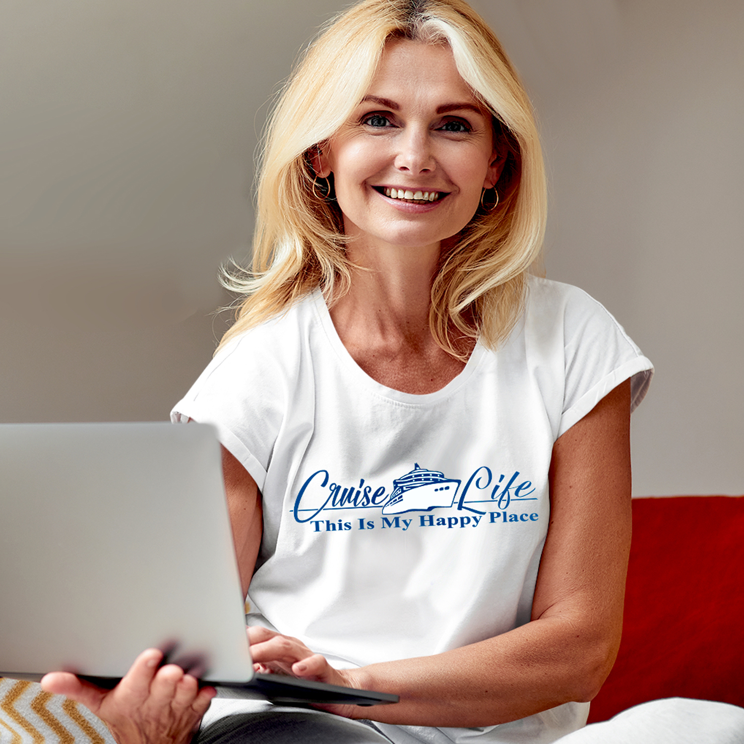 Cruise Life's My Happy Place Cotton T-Shirt Cruise Life's My Happy Place Cotton T-Shirt