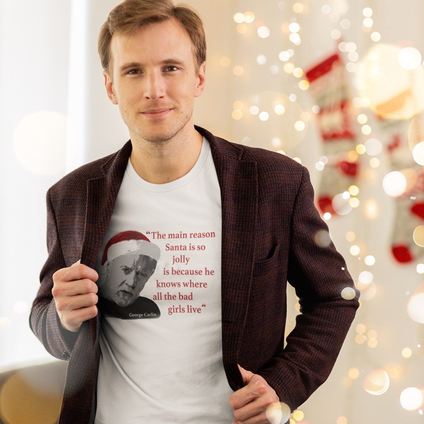 George Carlin Christmas Heavy Tee George Carlin Christmas Heavy Tee