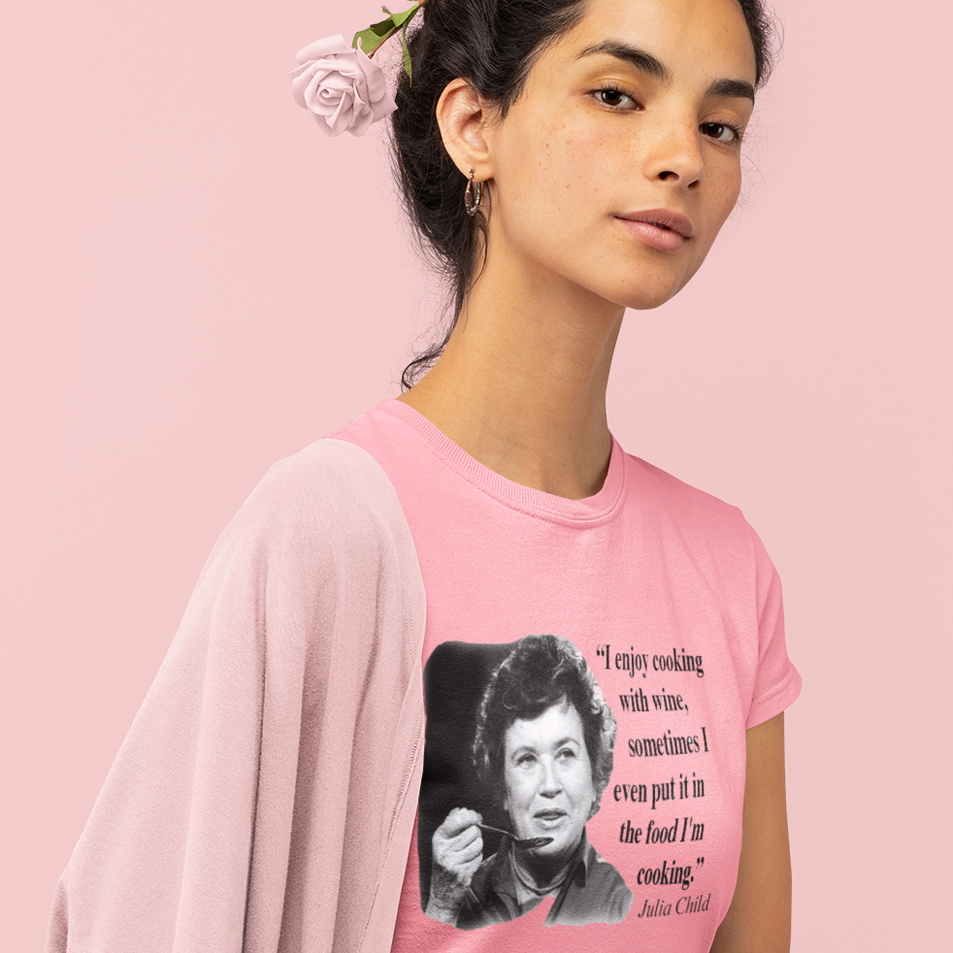 Julia Childs Cooking With Wine T-shirt Julia Childs Cooking With Wine T-shirt