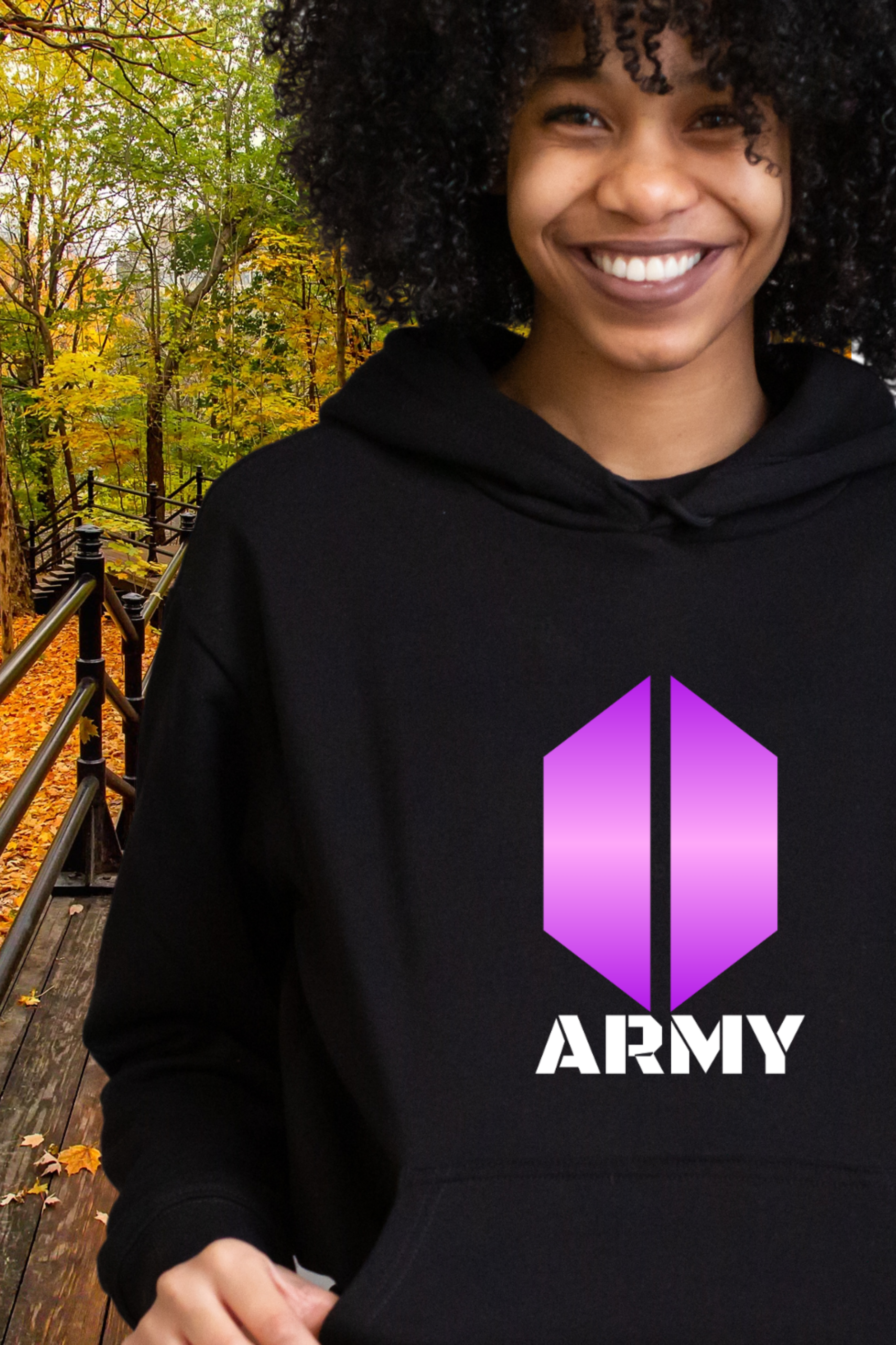 BTS ARMY Logo Unisex Heavy Blend Hoodie – Cozy, Warm, and Perfect for ARMY product thumbnail image