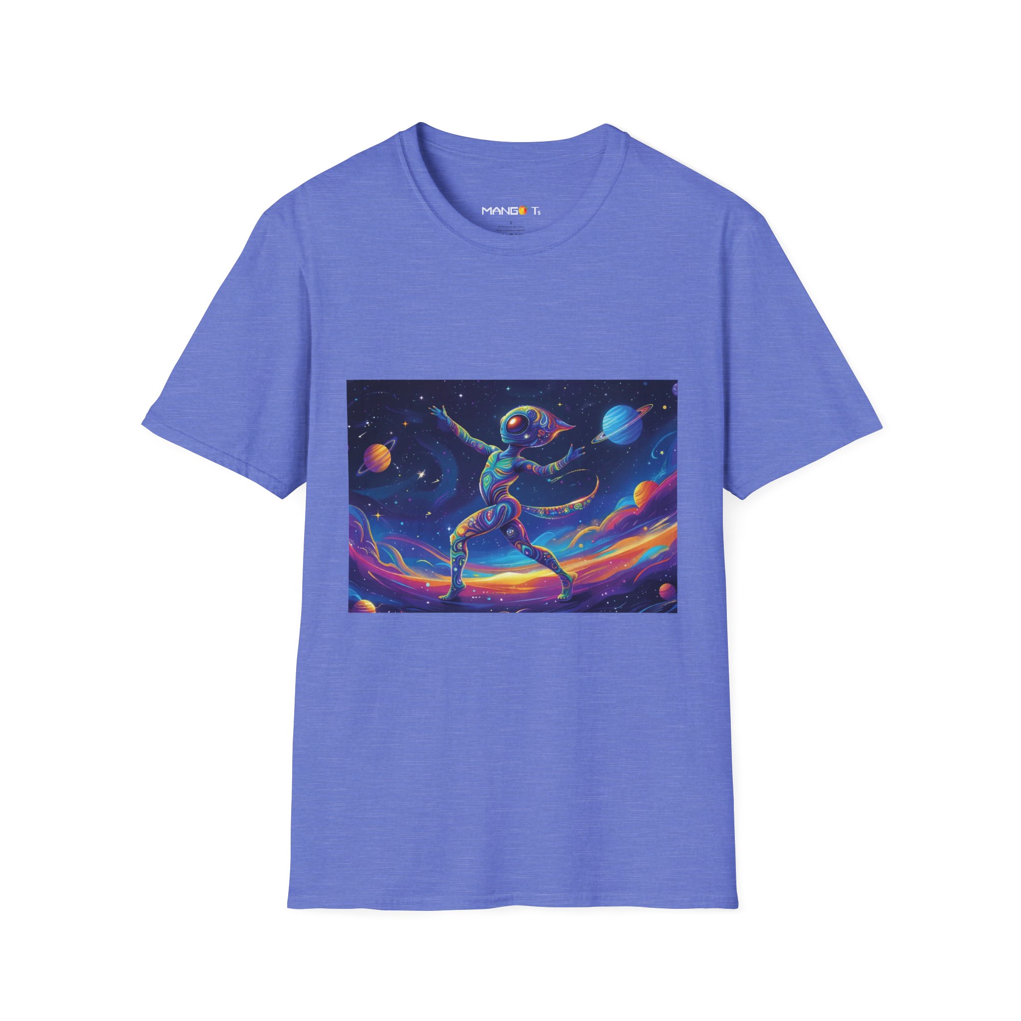 Alien T-Shirt - Majestic Dancing Prancing Alien, Trippy Outer-Space Scenery Alien T-Shirt - Majestic Dancing Prancing Alien, Trippy Outer-Space Scenery