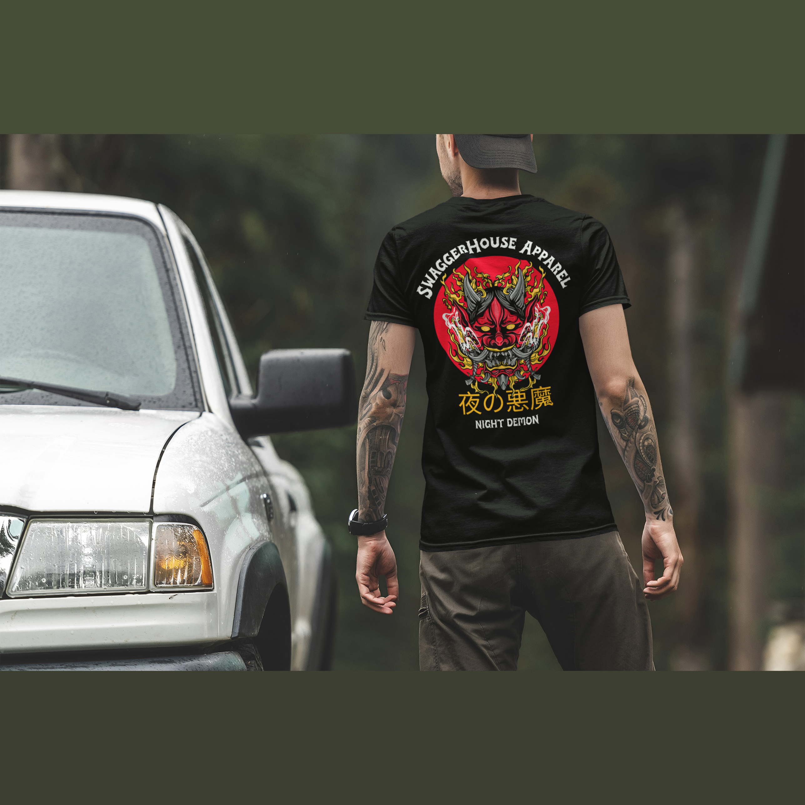 Night Demon Graphic Softstyle T-Shirt Night Demon Graphic Softstyle T-Shirt