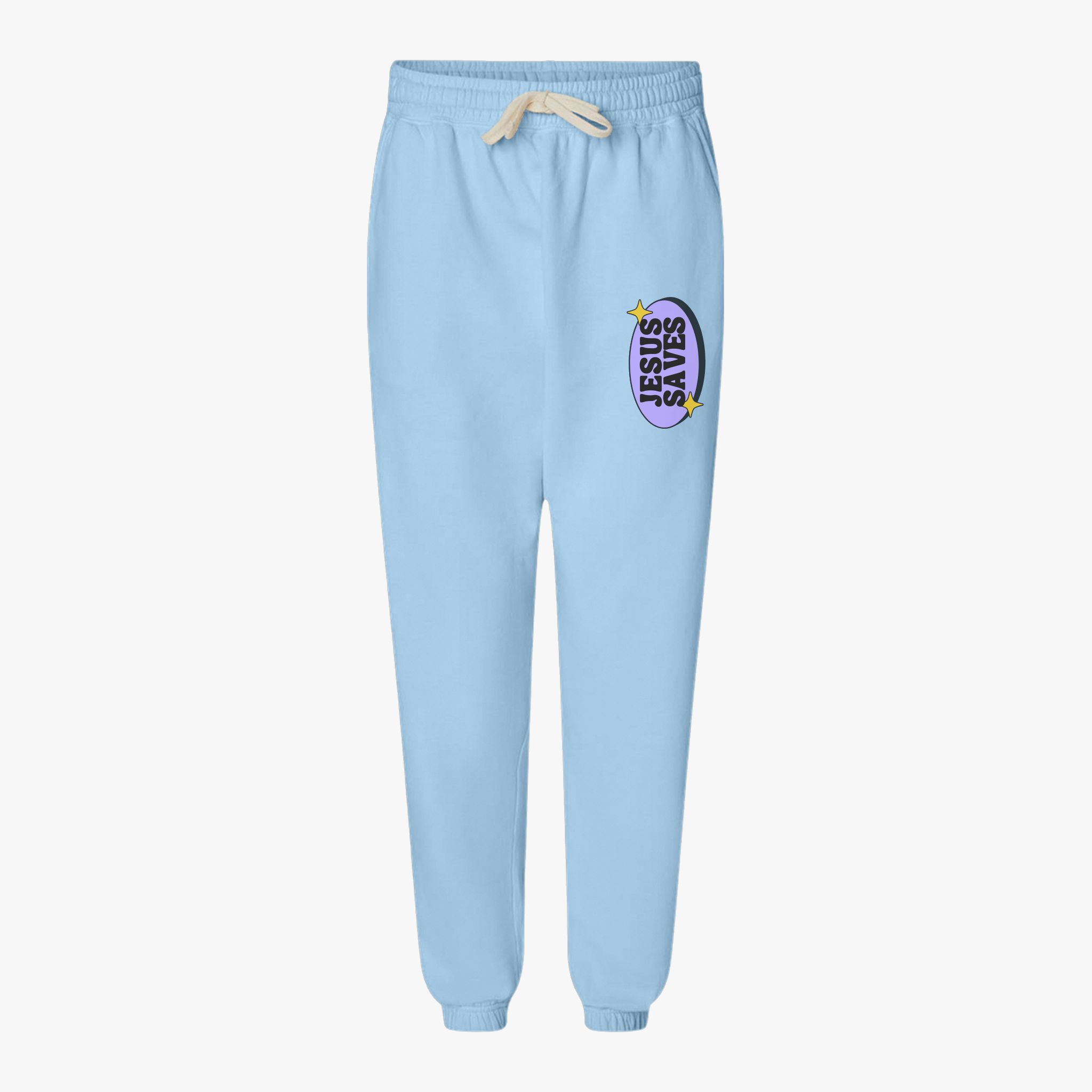 Unisex Lightweight Fleece Sweatpants - "Jesus Saves" Design Unisex Lightweight Fleece Sweatpants - "Jesus Saves" Design