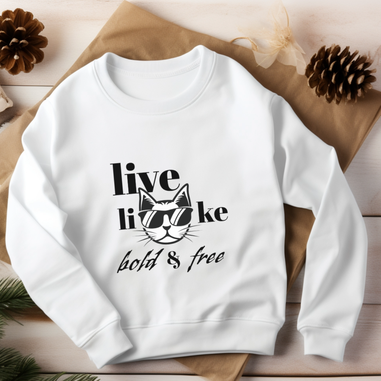 live like a cat bold and free Unisex Heavy Blend™ Crewneck Sweatshirt live like a cat bold and free Unisex Heavy Blend™ Crewneck Sweatshirt
