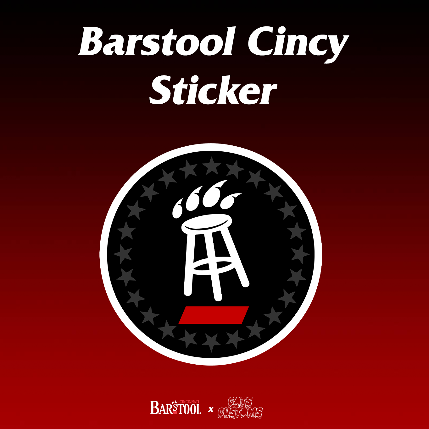 Barstool Cincinnati Stickers product thumbnail image Barstool Cincinnati Stickers product thumbnail image