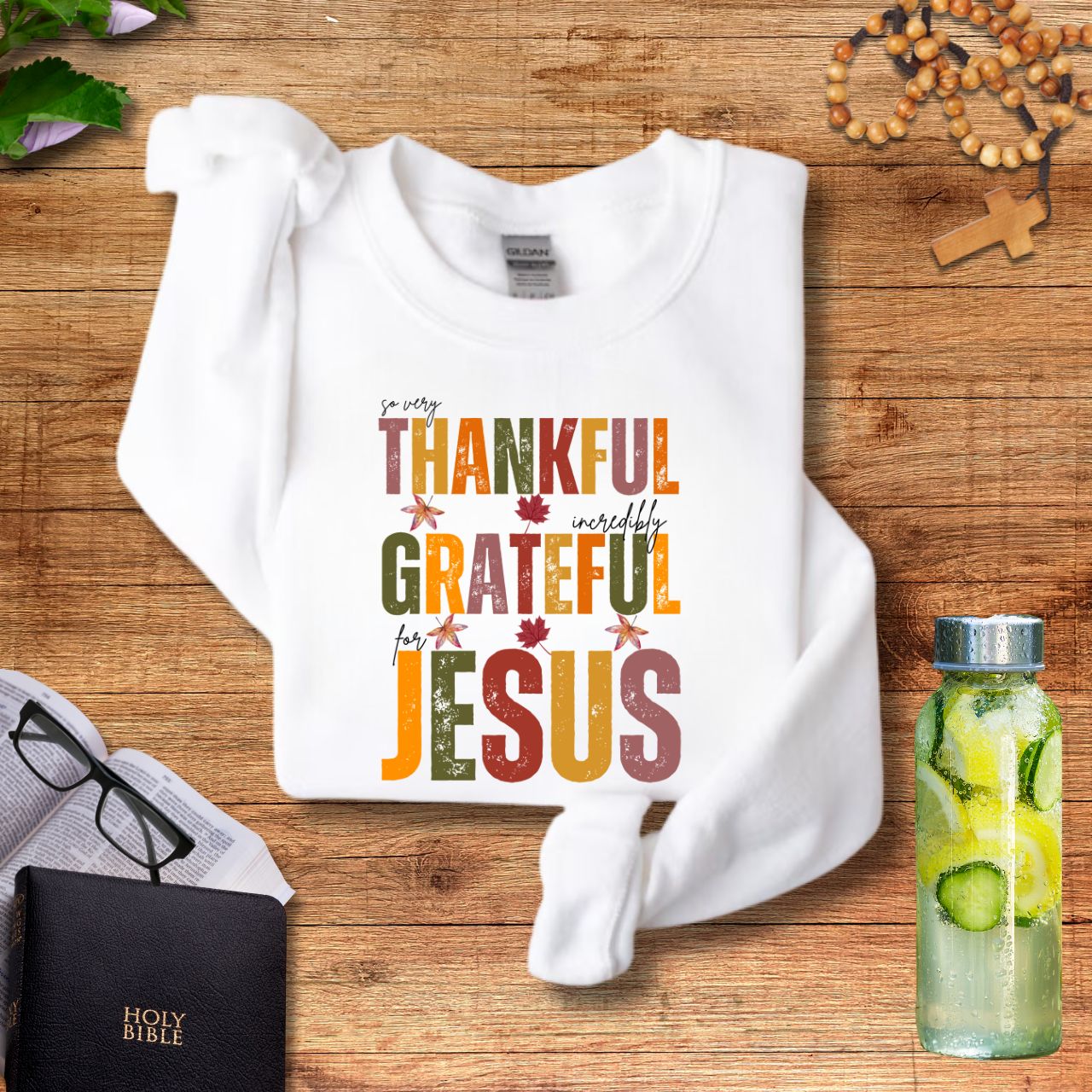 So Very Thankful For Jesus Sweatshirt product thumbnail image So Very Thankful For Jesus Sweatshirt product thumbnail image