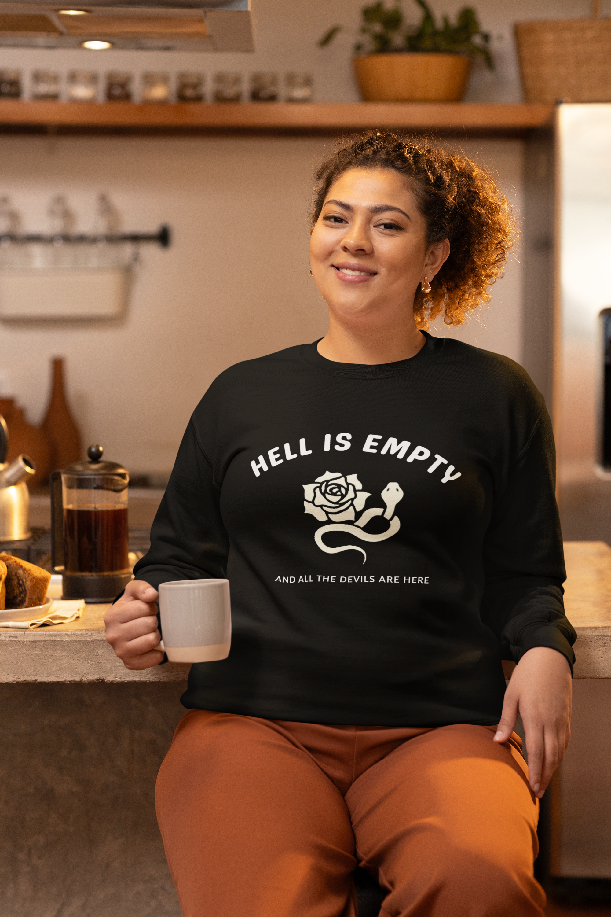  Hell is Empty and All the Devils Are Here Crewneck Sweatshirt  product thumbnail image