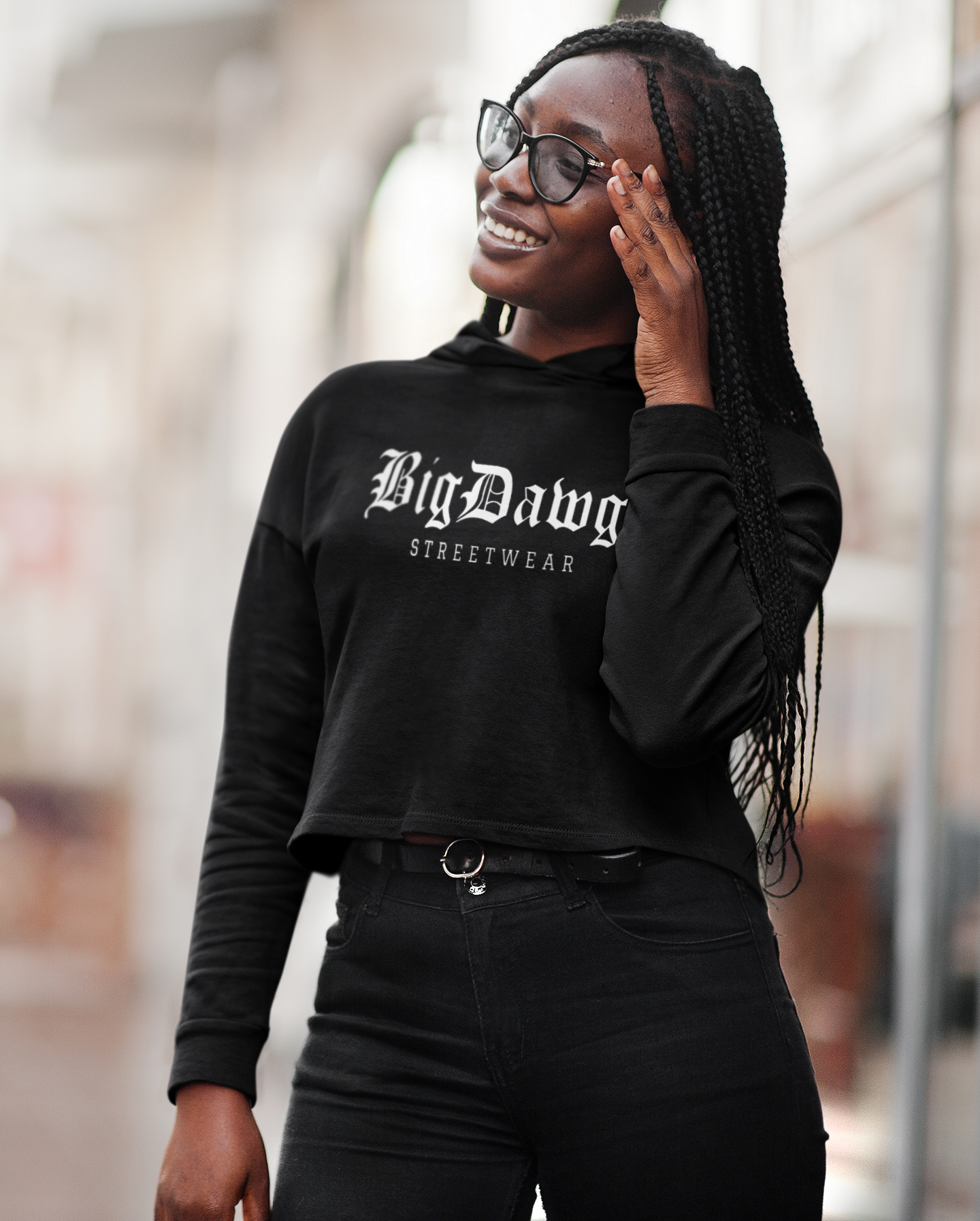 Big Dawgz Streetwear Women’s Cropped Hoodie