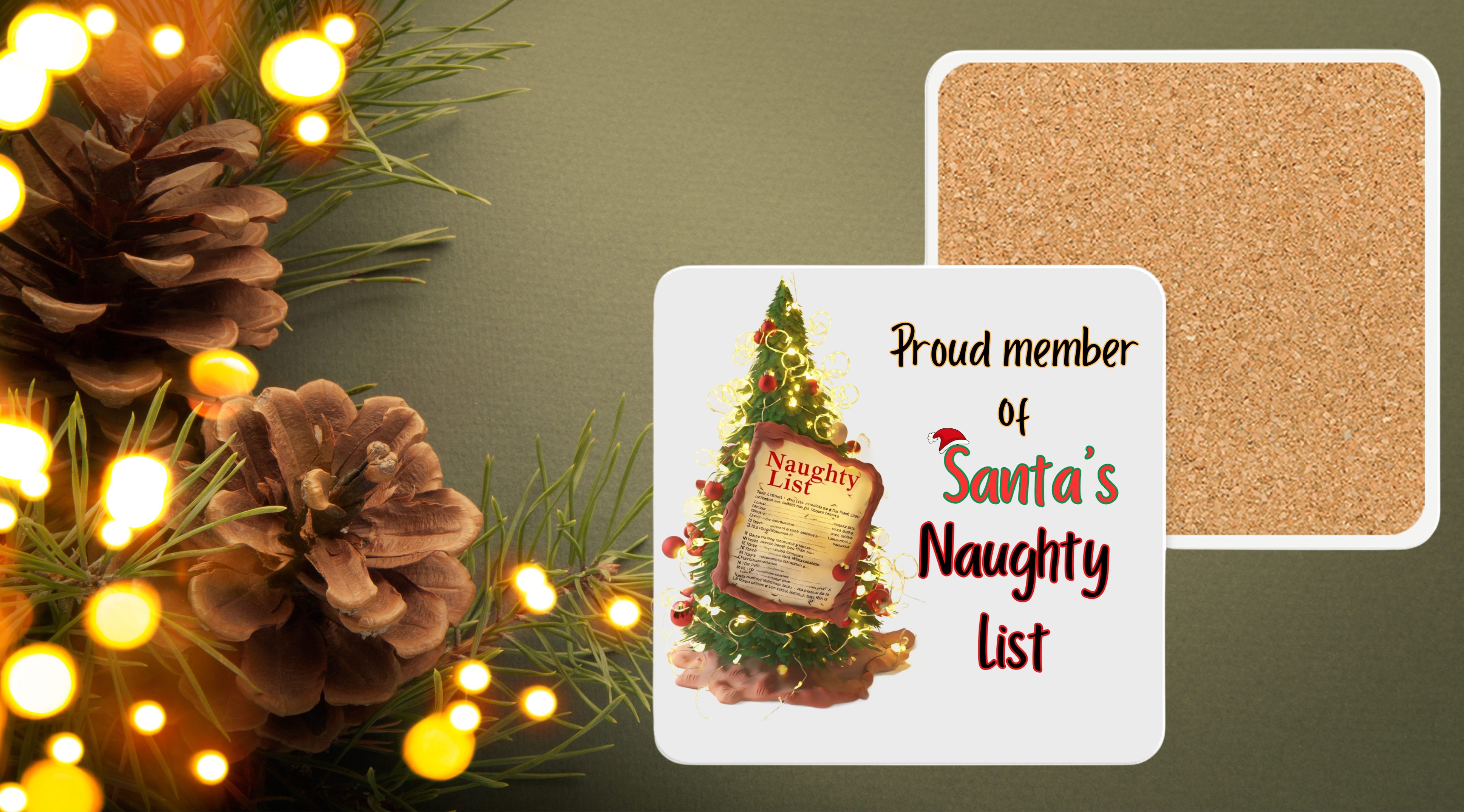 Christmas Holiday Coaster, Humorous quote, Christmas Funny Quote, Ceramic Coaster, Get 1 coaster or the matching set of 4 coasters !