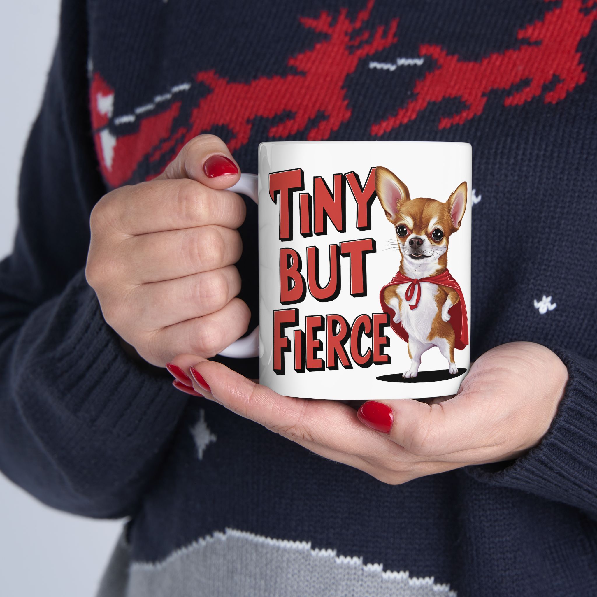 Tiny But Fierce – Super Pup Mug 🐾☕ product thumbnail image Tiny But Fierce – Super Pup Mug 🐾☕ product thumbnail image