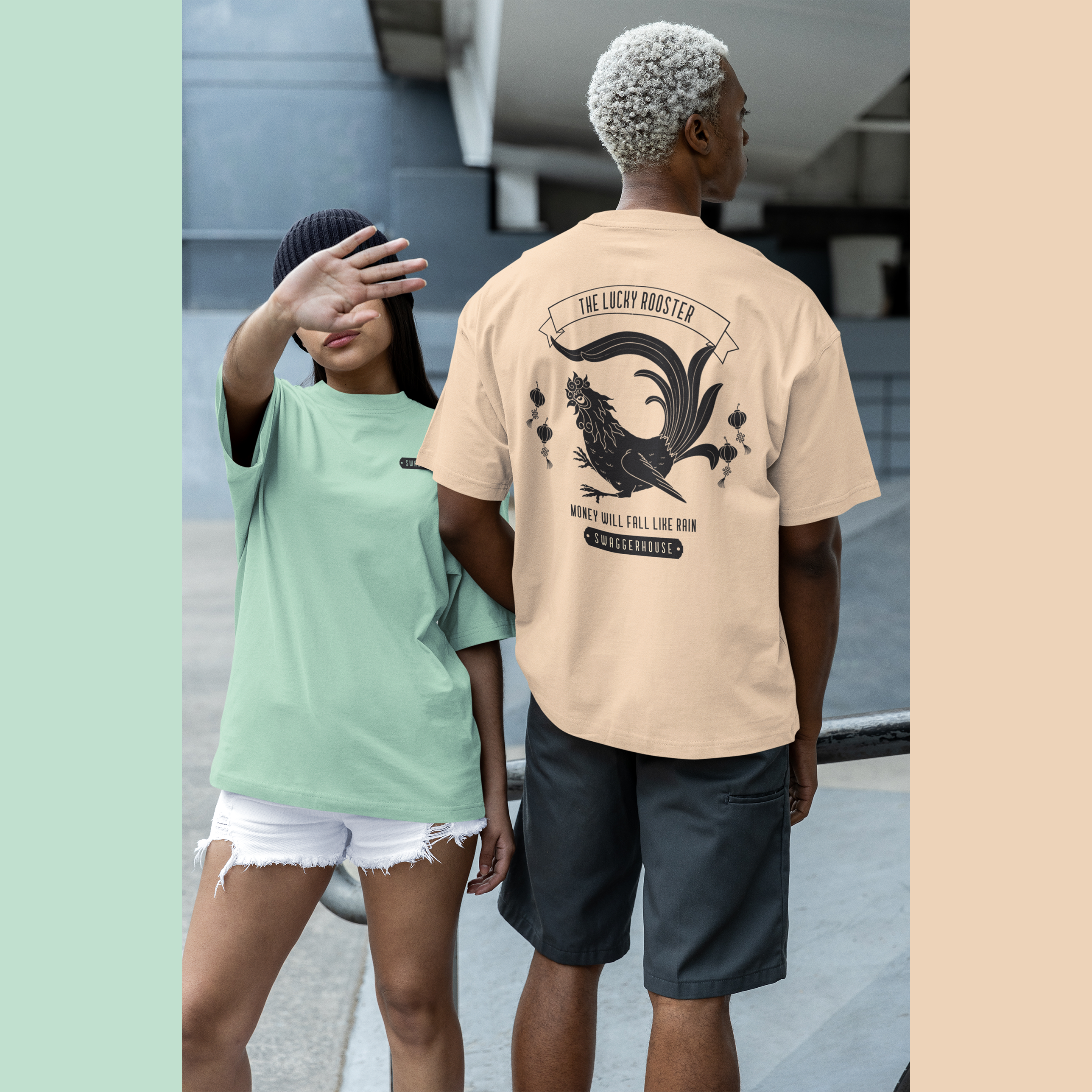 The Lucky Rooster Graphic T-Shirt The Lucky Rooster Graphic T-Shirt