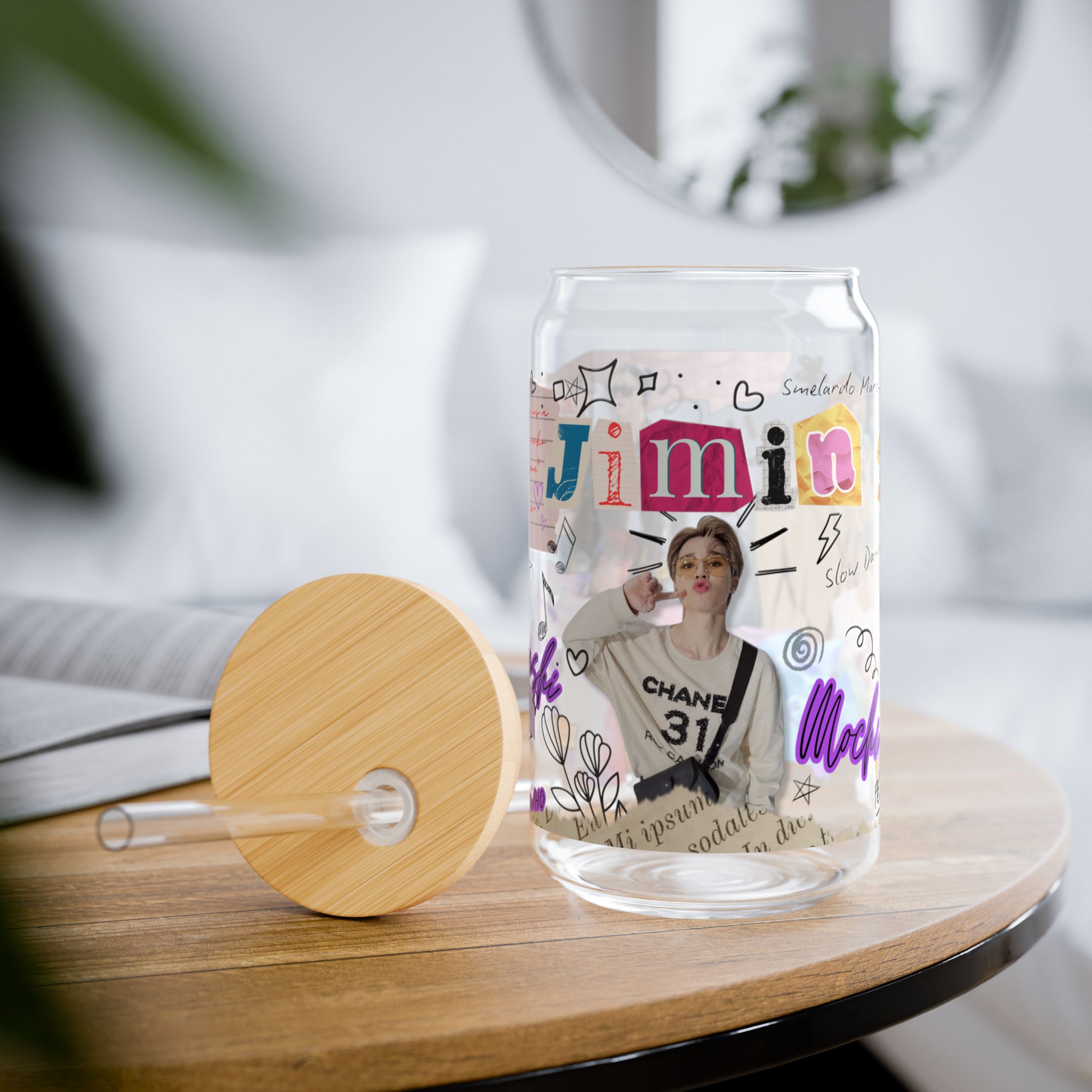 Jimin 16oz Sipper Glass - Stylish BTS Glassware for Every Jimin Fan product thumbnail image Jimin 16oz Sipper Glass - Stylish BTS Glassware for Every Jimin Fan product thumbnail image