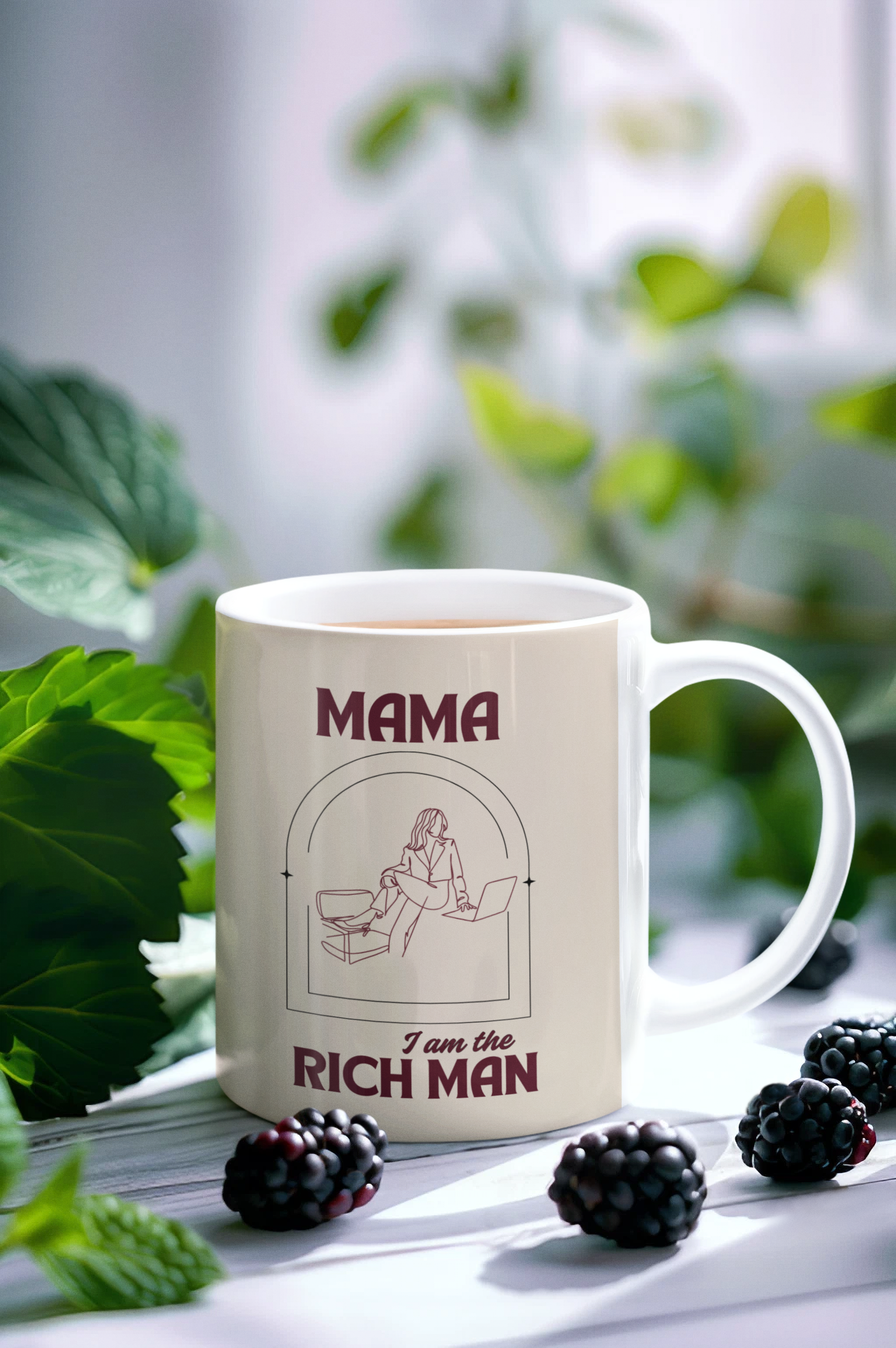 Mama I Am the Rich Man Mug - Elegant Coffee Mug for Women