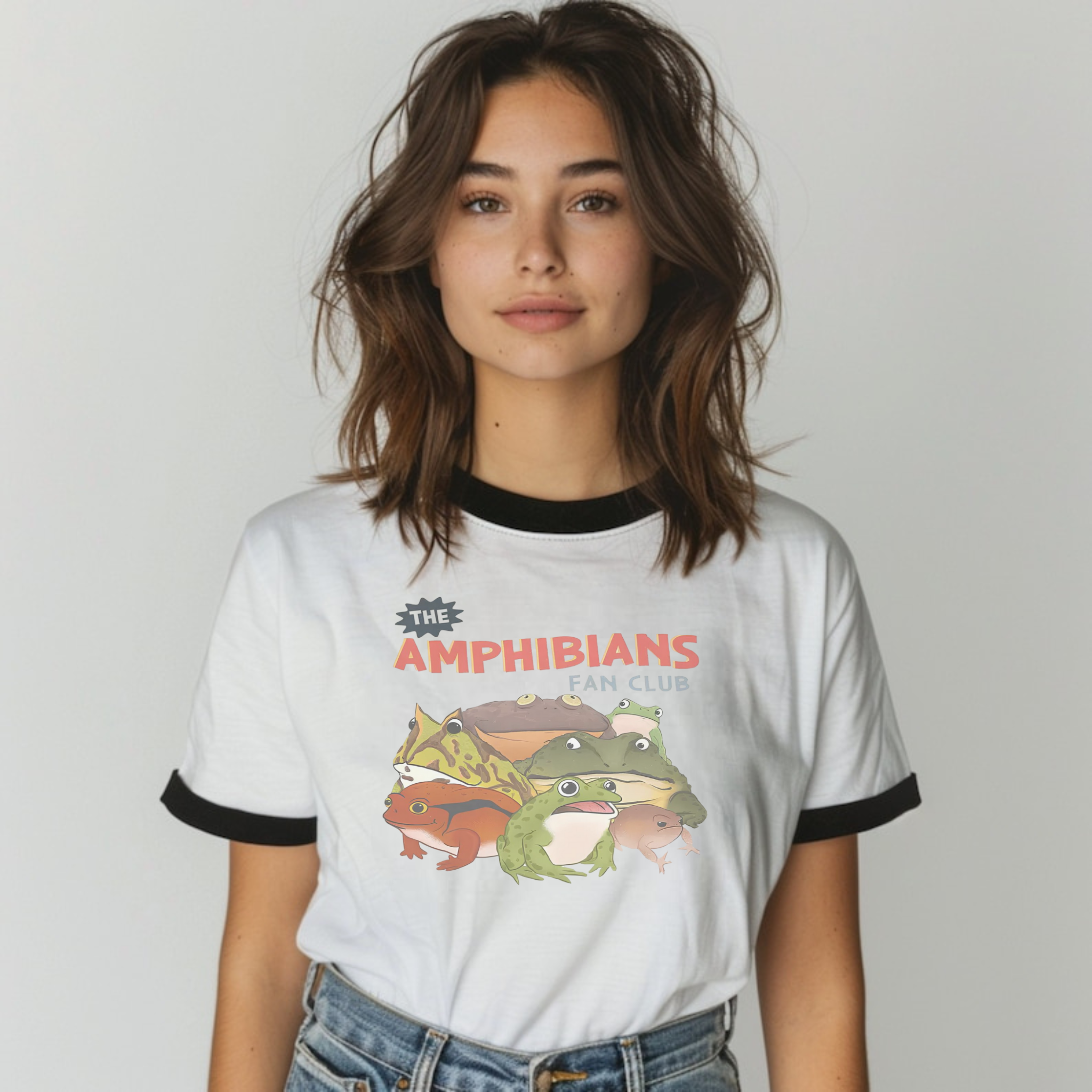 The Amphibians Fan Club Ringer T-Shirt The Amphibians Fan Club Ringer T-Shirt
