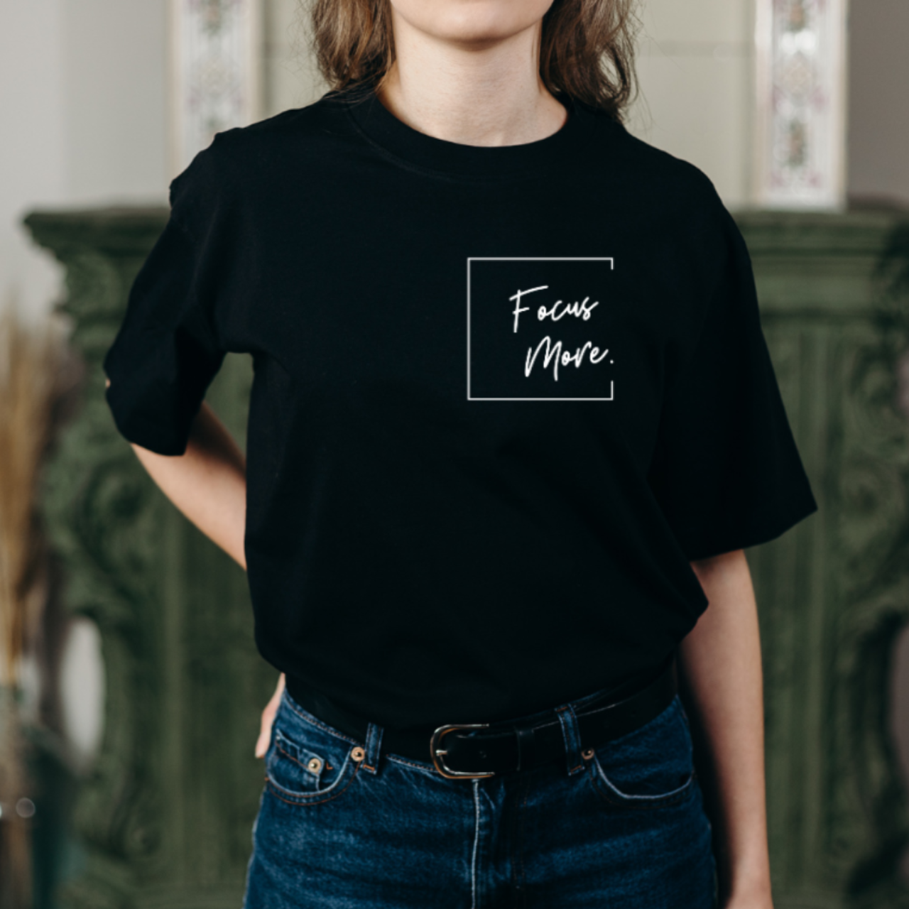 Motivate Reminder Focus More T-Shirt product thumbnail image Motivate Reminder Focus More T-Shirt product thumbnail image