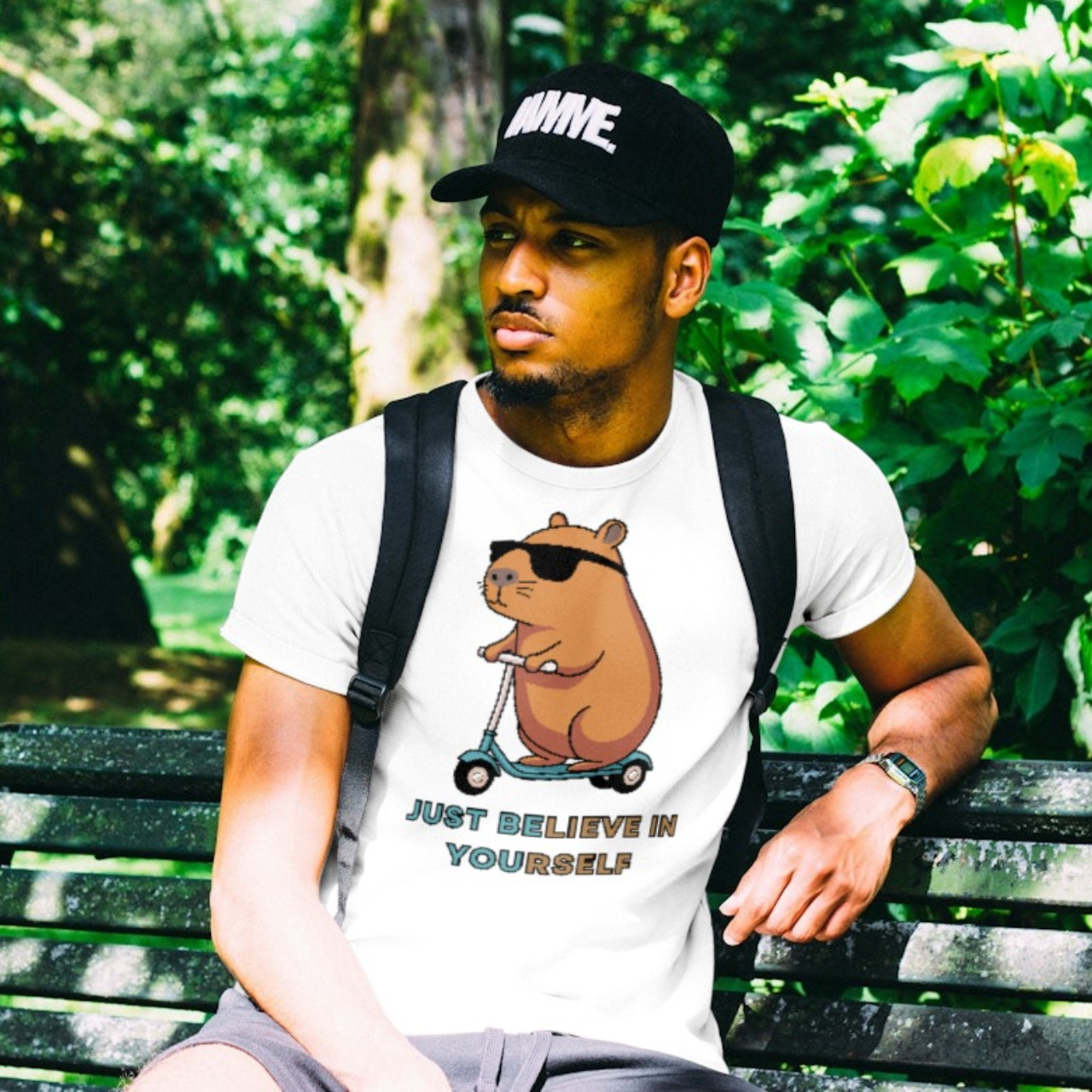 Capybara Cartoon T-Shirt - Just Be You, Just Be Yourself product thumbnail image Capybara Cartoon T-Shirt - Just Be You, Just Be Yourself product thumbnail image