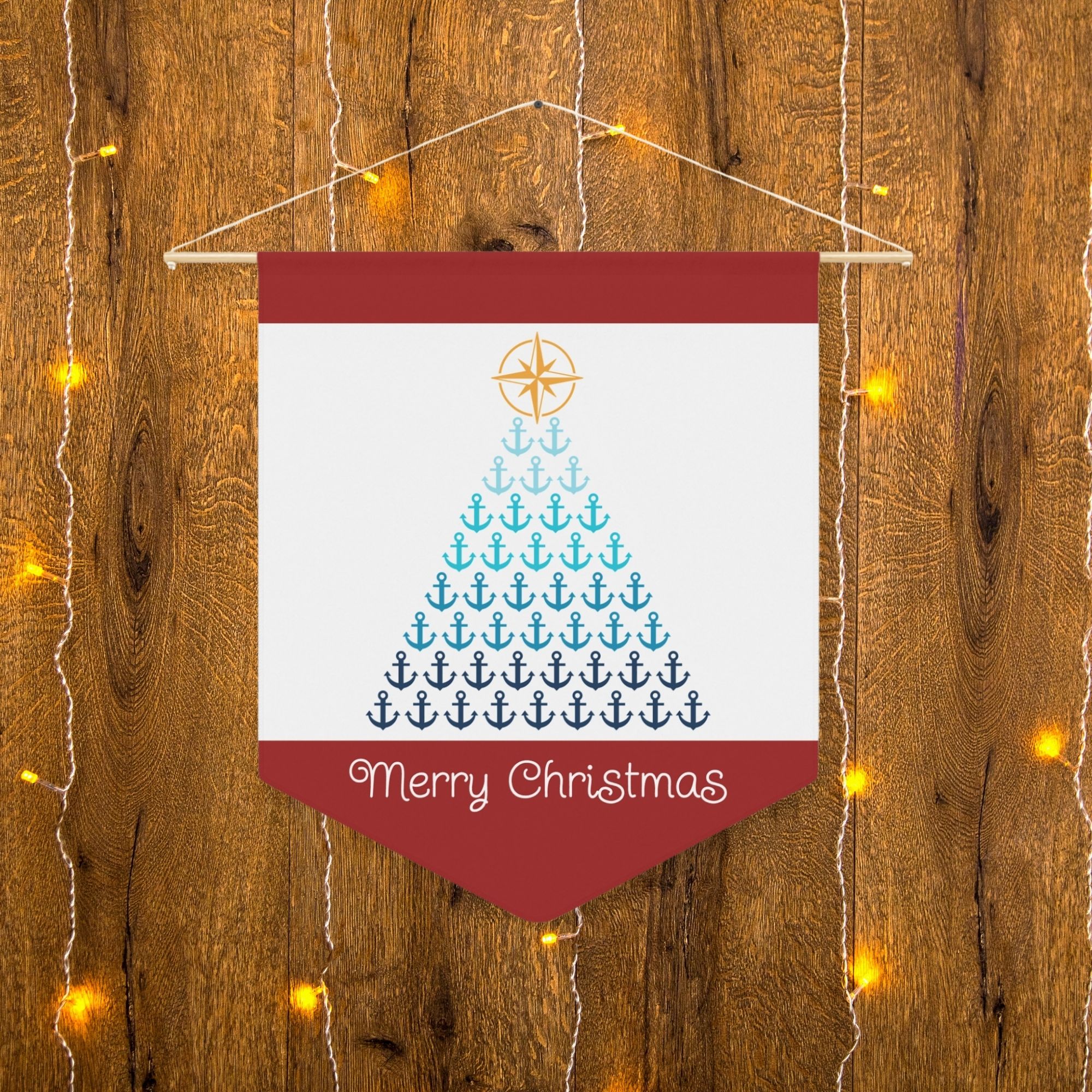 Anchor Christmas Tree Wall Pennant product thumbnail image Anchor Christmas Tree Wall Pennant product thumbnail image
