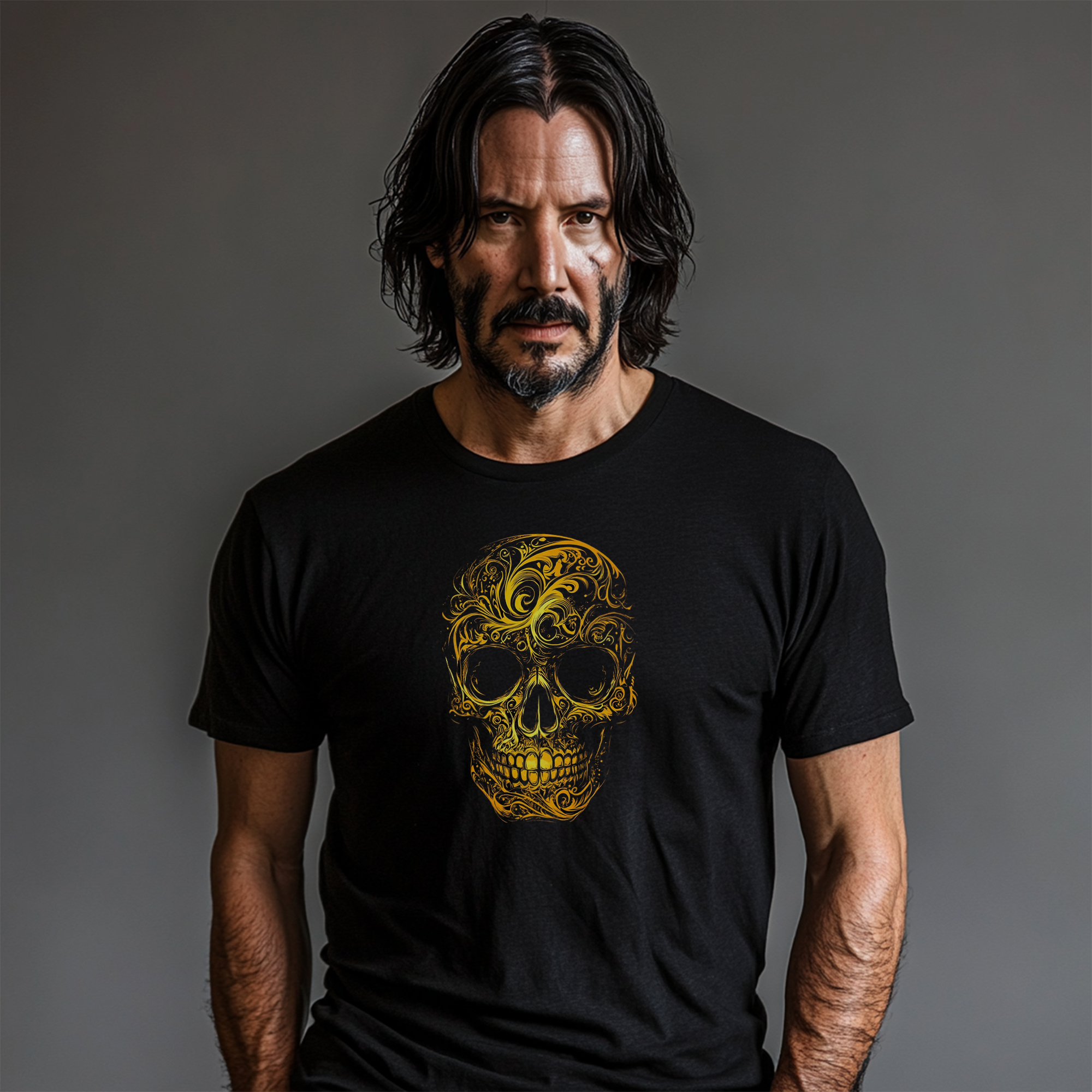 Illuminated Golden Skull Tee product thumbnail image Illuminated Golden Skull Tee product thumbnail image