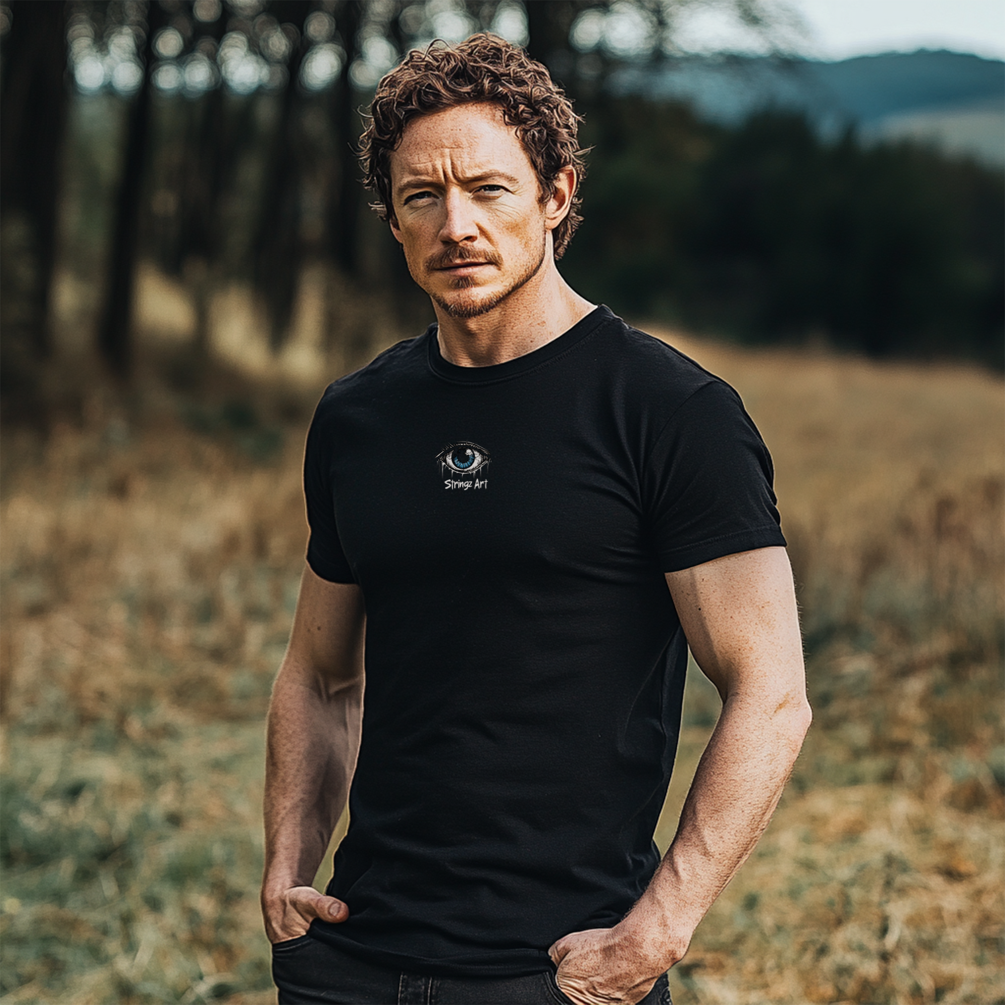 Stringz Theory Skull &amp; Roses Logo Tee