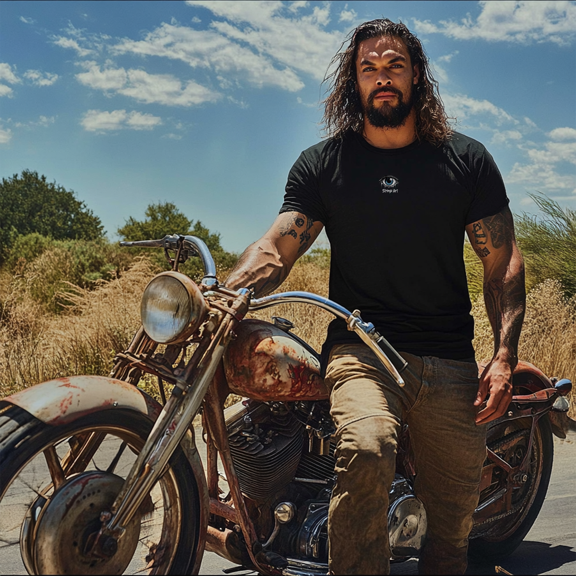 Stringz Theory Skull &amp; Roses Logo Tee product thumbnail image