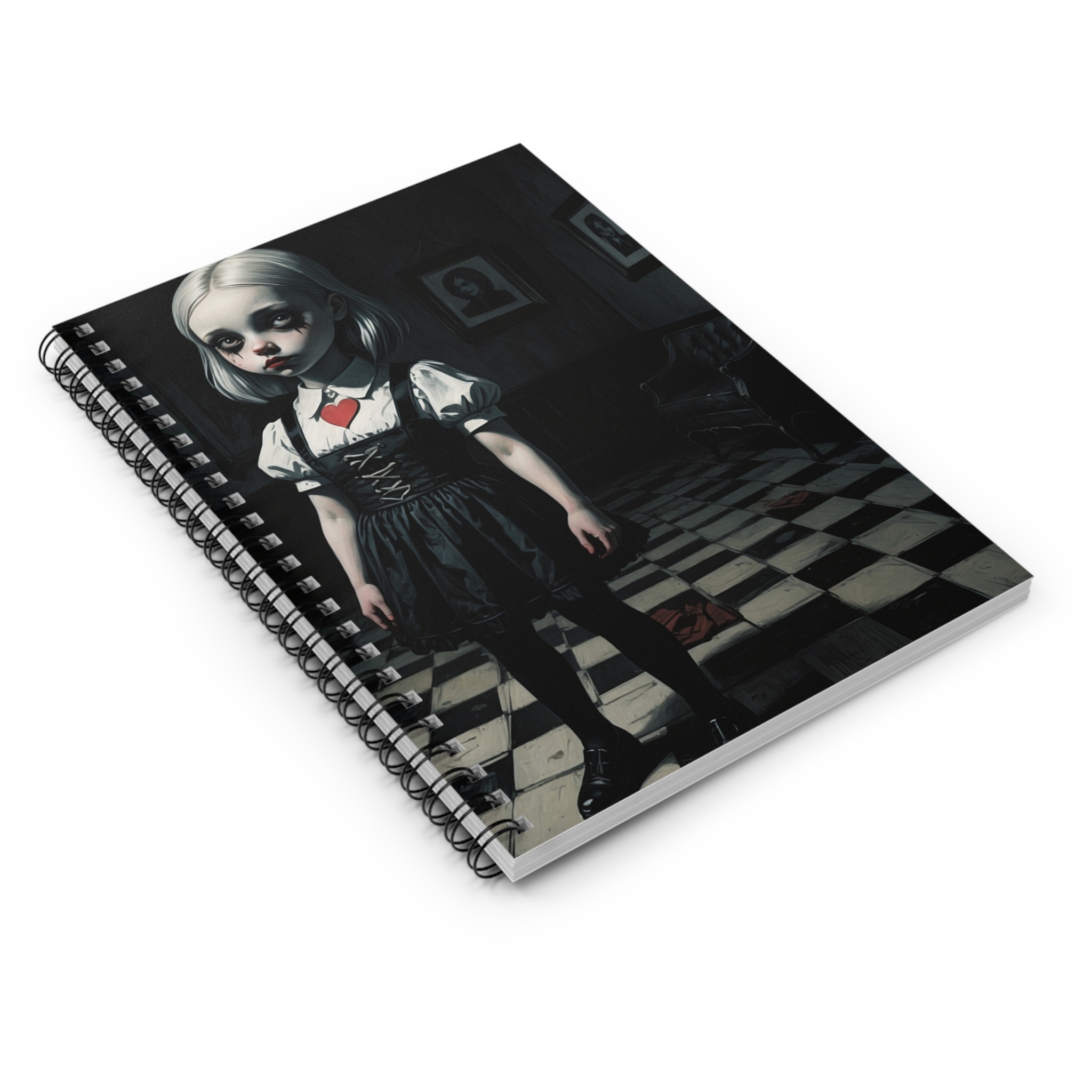 Spiral Notebook - Dark Alice Ruled Line Journal, Planner, Diary, Sketchbook, College Ruled Notebook, Gothic Stationery product thumbnail image Spiral Notebook - Dark Alice Ruled Line Journal, Planner, Diary, Sketchbook, College Ruled Notebook, Gothic Stationery product thumbnail image
