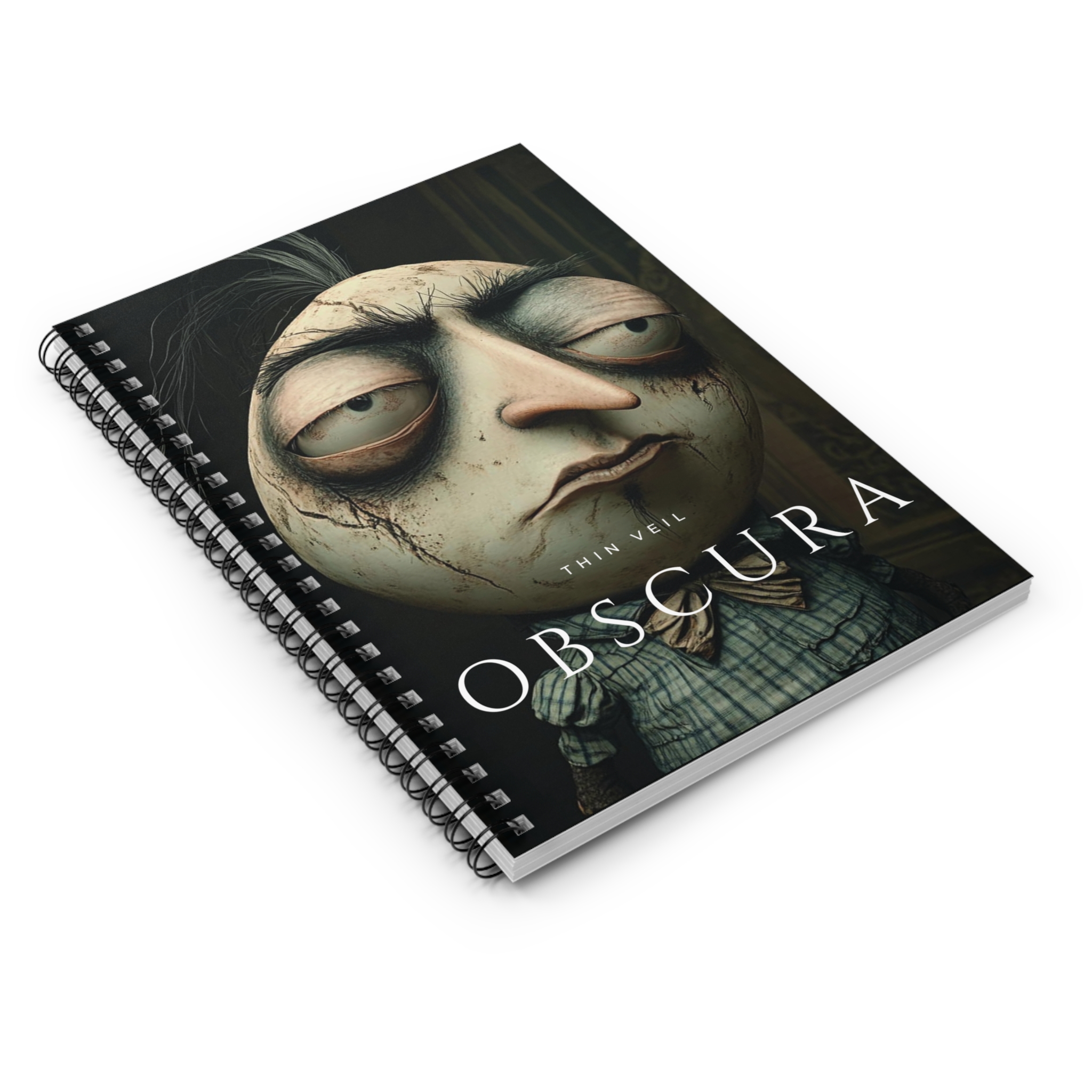 Spiral Notebook - Ruled Line, Thin Veil Obscura Digital Art, Paranormal Gift, Ai Art, CM Lisbony, Haviland Nikola Frequency, CITC product thumbnail image Spiral Notebook - Ruled Line, Thin Veil Obscura Digital Art, Paranormal Gift, Ai Art, CM Lisbony, Haviland Nikola Frequency, CITC product thumbnail image