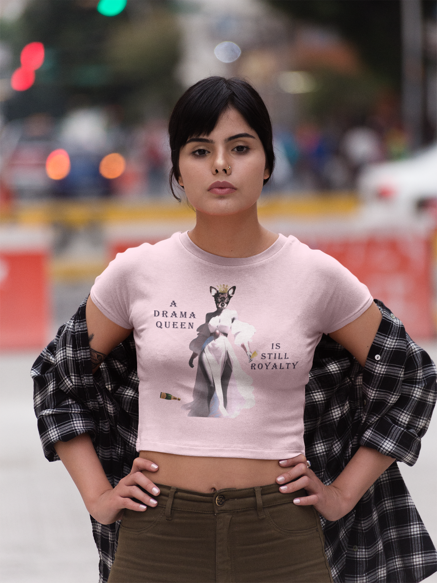 Baby Tee - Drama Queen Princess with Chihuahua Face product thumbnail image