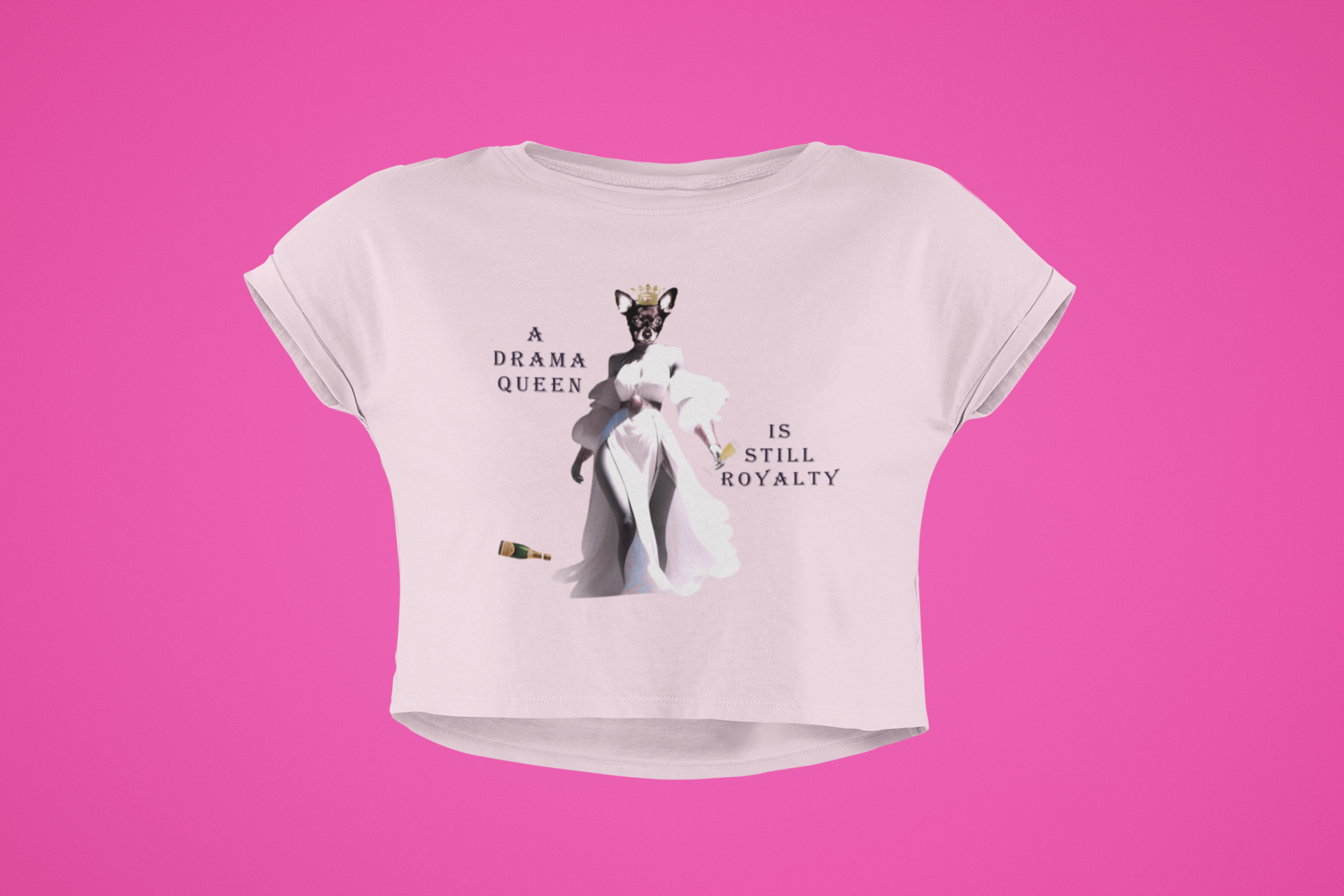 Baby Tee - Drama Queen Princess with Chihuahua Face product thumbnail image Baby Tee - Drama Queen Princess with Chihuahua Face product thumbnail image