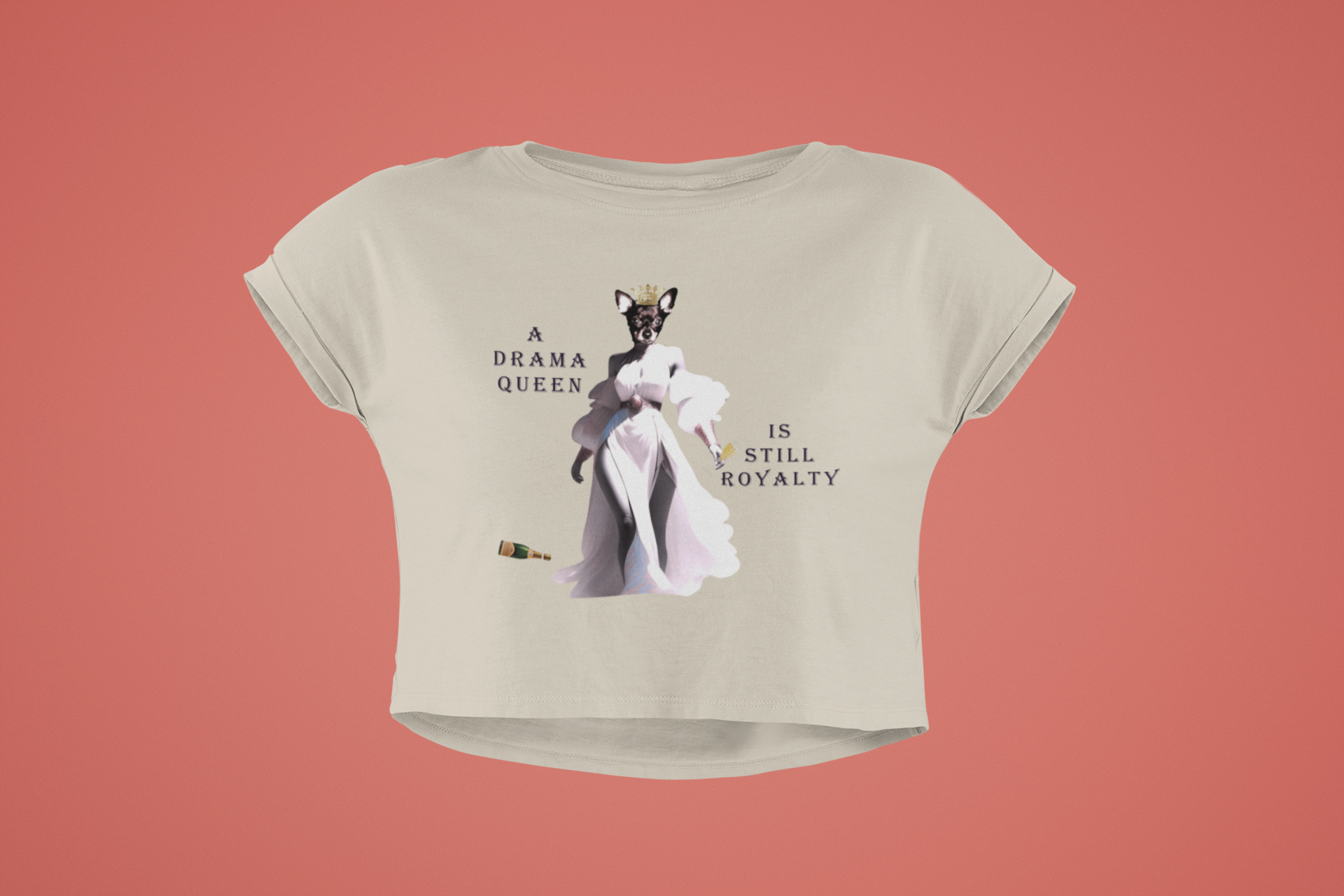 Baby Tee - Drama Queen Princess with Chihuahua Face product thumbnail image Baby Tee - Drama Queen Princess with Chihuahua Face product thumbnail image