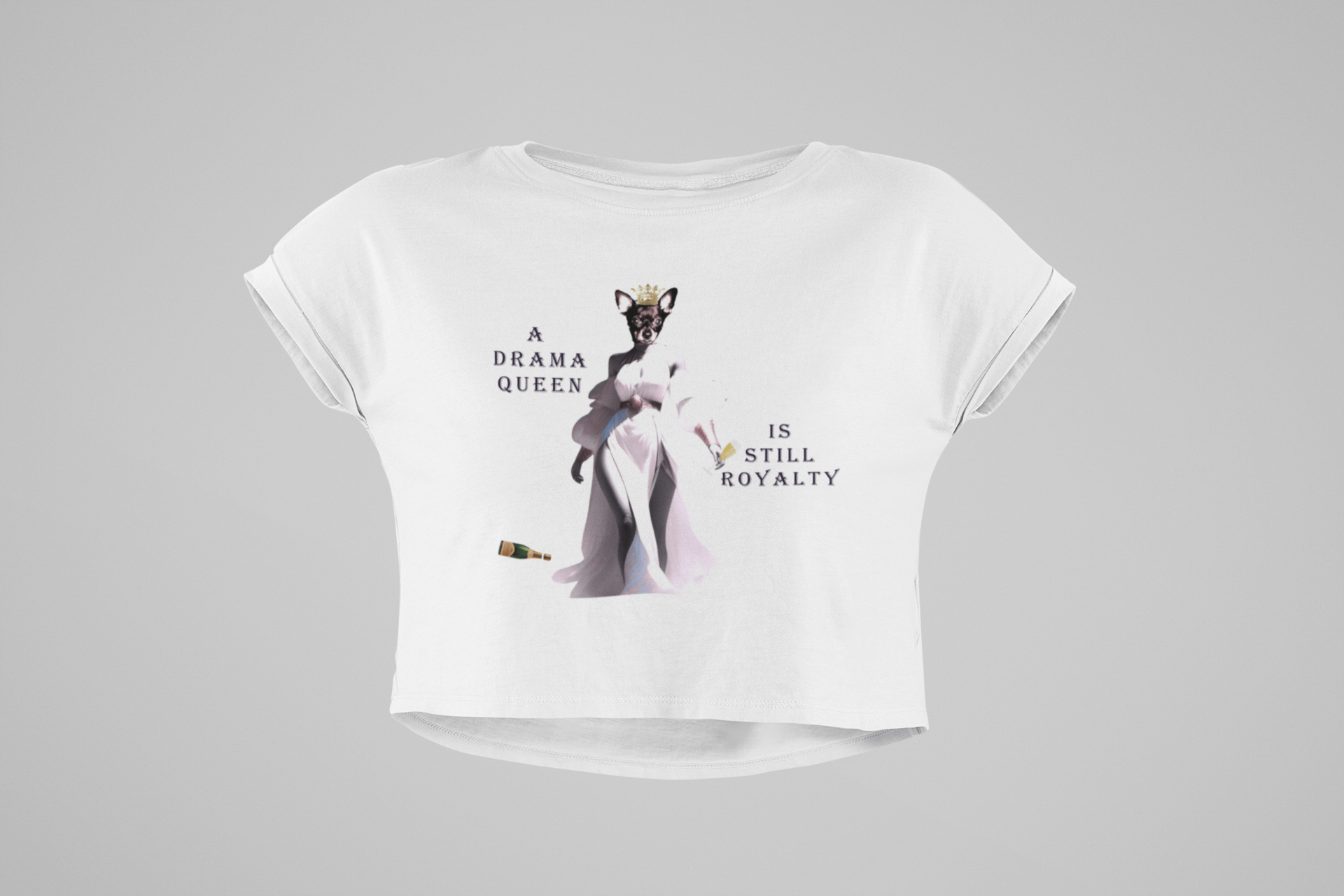 Baby Tee - Drama Queen Princess with Chihuahua Face product thumbnail image Baby Tee - Drama Queen Princess with Chihuahua Face product thumbnail image