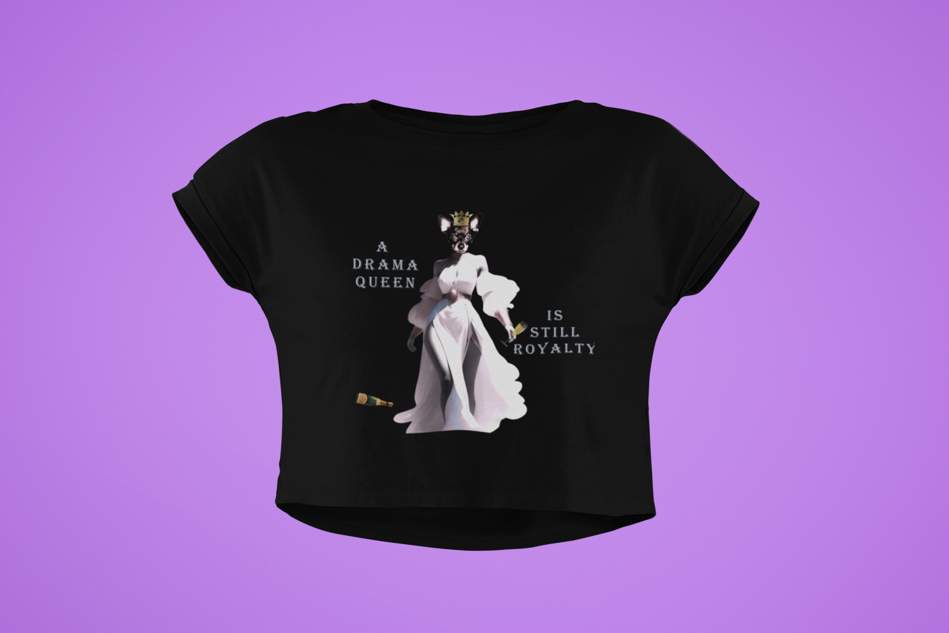 Baby Tee - Drama Queen Princess with Chihuahua Face product thumbnail image