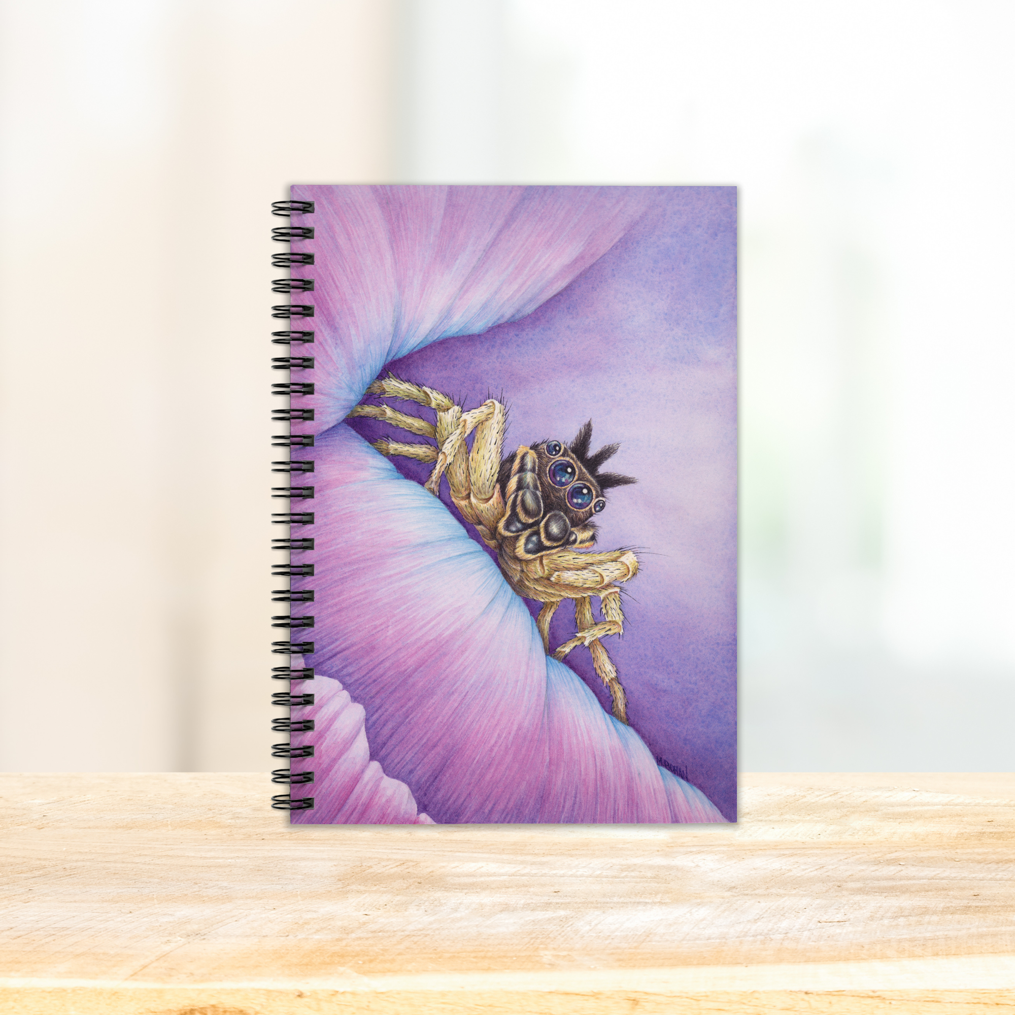 Jumping Spider on Purple Flower | Ruled Line Notebook product thumbnail image Jumping Spider on Purple Flower | Ruled Line Notebook product thumbnail image