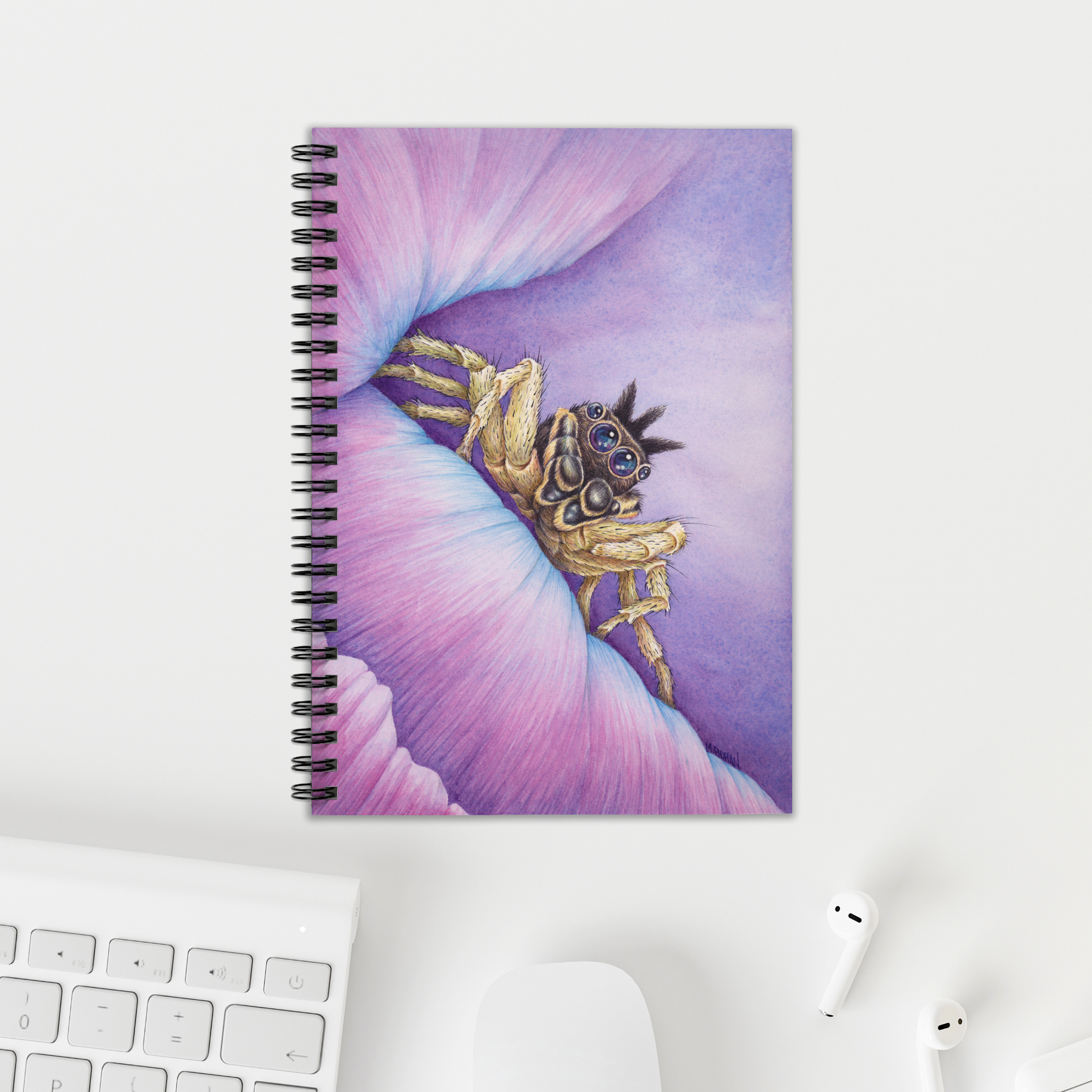 Jumping Spider on Purple Flower | Ruled Line Notebook product thumbnail image Jumping Spider on Purple Flower | Ruled Line Notebook product thumbnail image