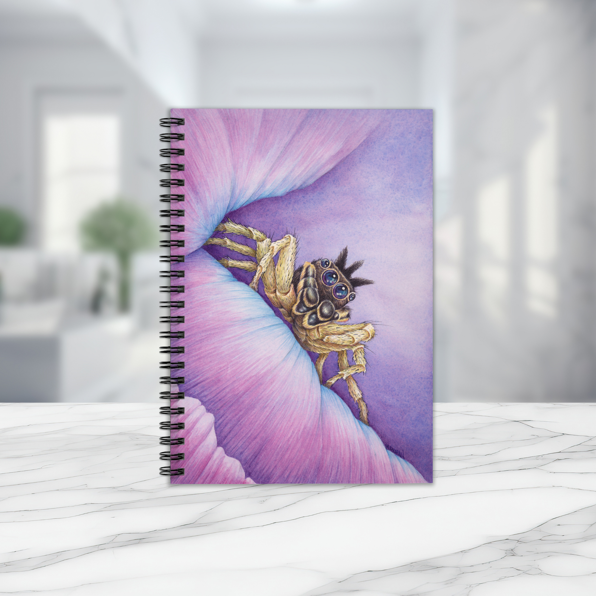 Jumping Spider on Purple Flower | Ruled Line Notebook product thumbnail image Jumping Spider on Purple Flower | Ruled Line Notebook product thumbnail image