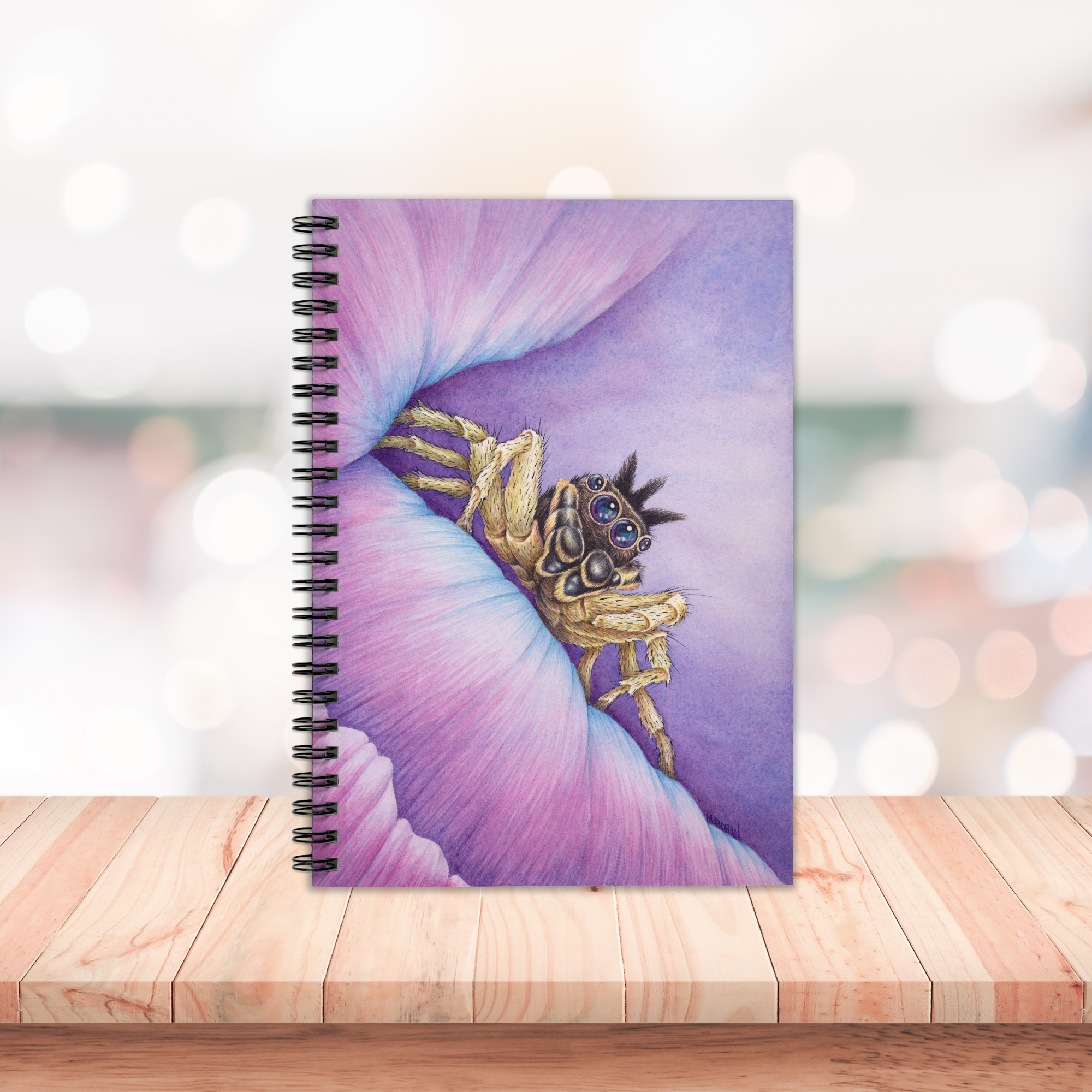 Jumping Spider on Purple Flower | Ruled Line Notebook product thumbnail image Jumping Spider on Purple Flower | Ruled Line Notebook product thumbnail image