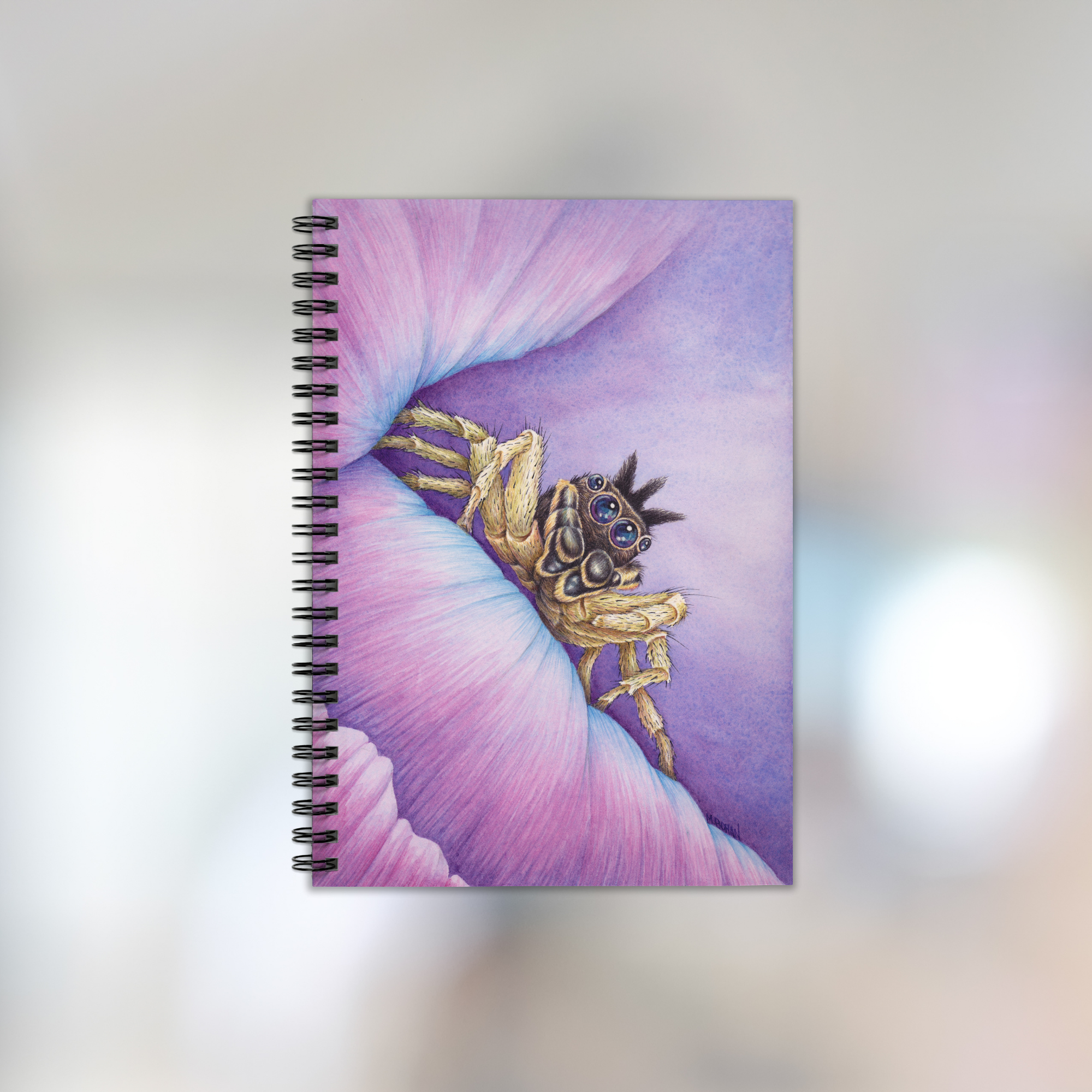 Jumping Spider on Purple Flower | Ruled Line Notebook product thumbnail image Jumping Spider on Purple Flower | Ruled Line Notebook product thumbnail image