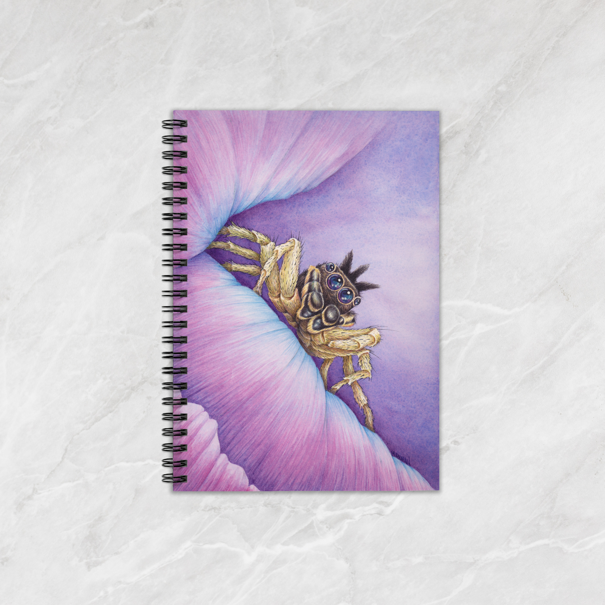 Jumping Spider on Purple Flower | Ruled Line Notebook product thumbnail image Jumping Spider on Purple Flower | Ruled Line Notebook product thumbnail image